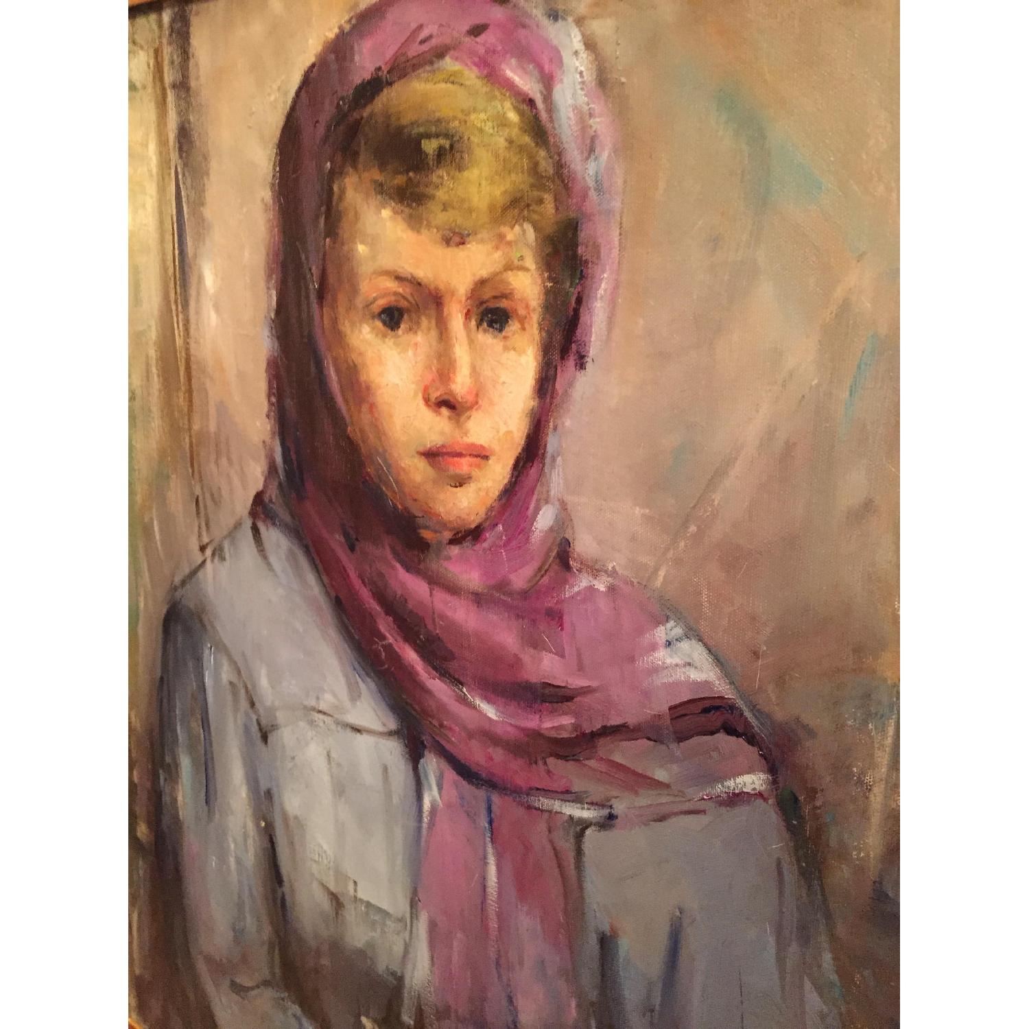 Lady Reading A Book Oil Painting Canvas - image-2