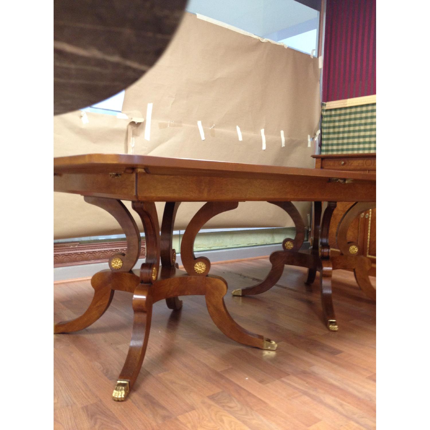 Francesco Molon Giemme Double Pedestal Dining Table w/ 2 Leaves - image-7