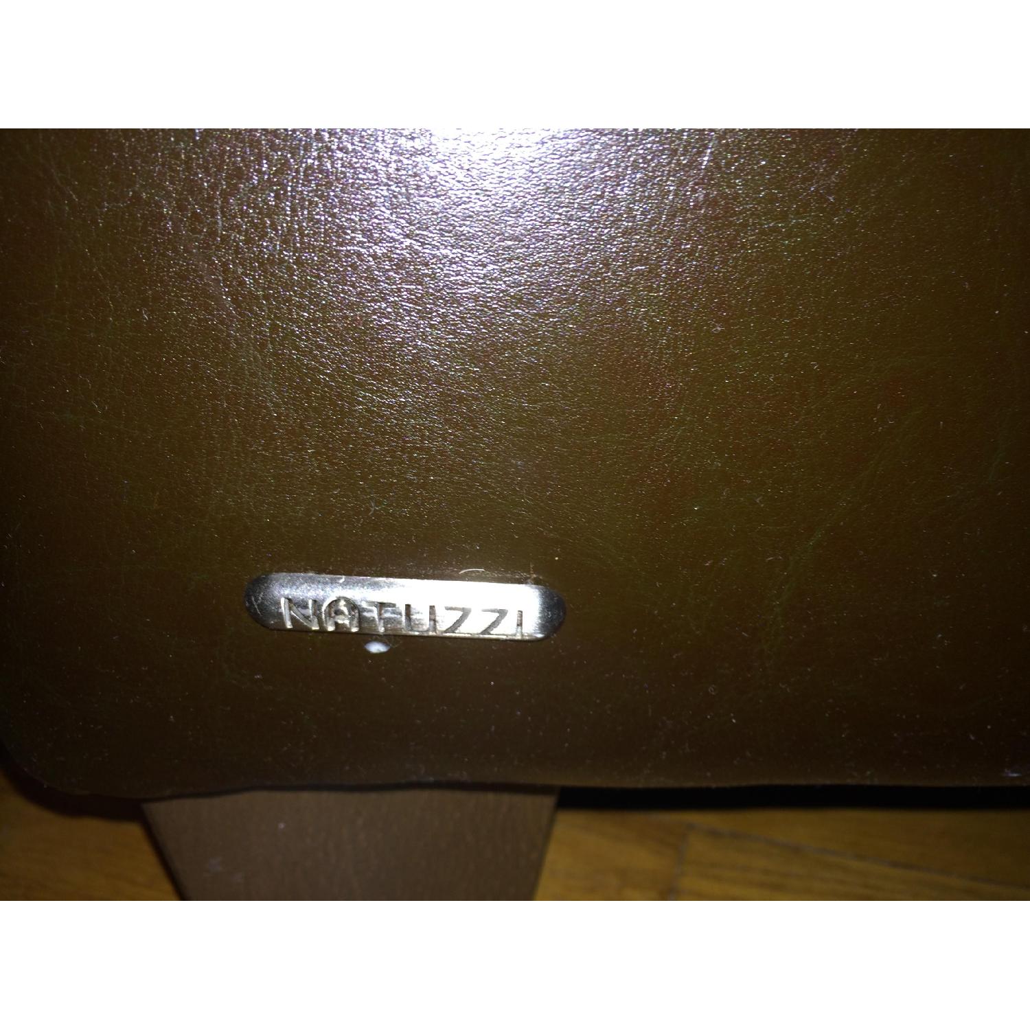 Natuzzi Chocolate Leather Club Chair w/ Ottoman - image-2