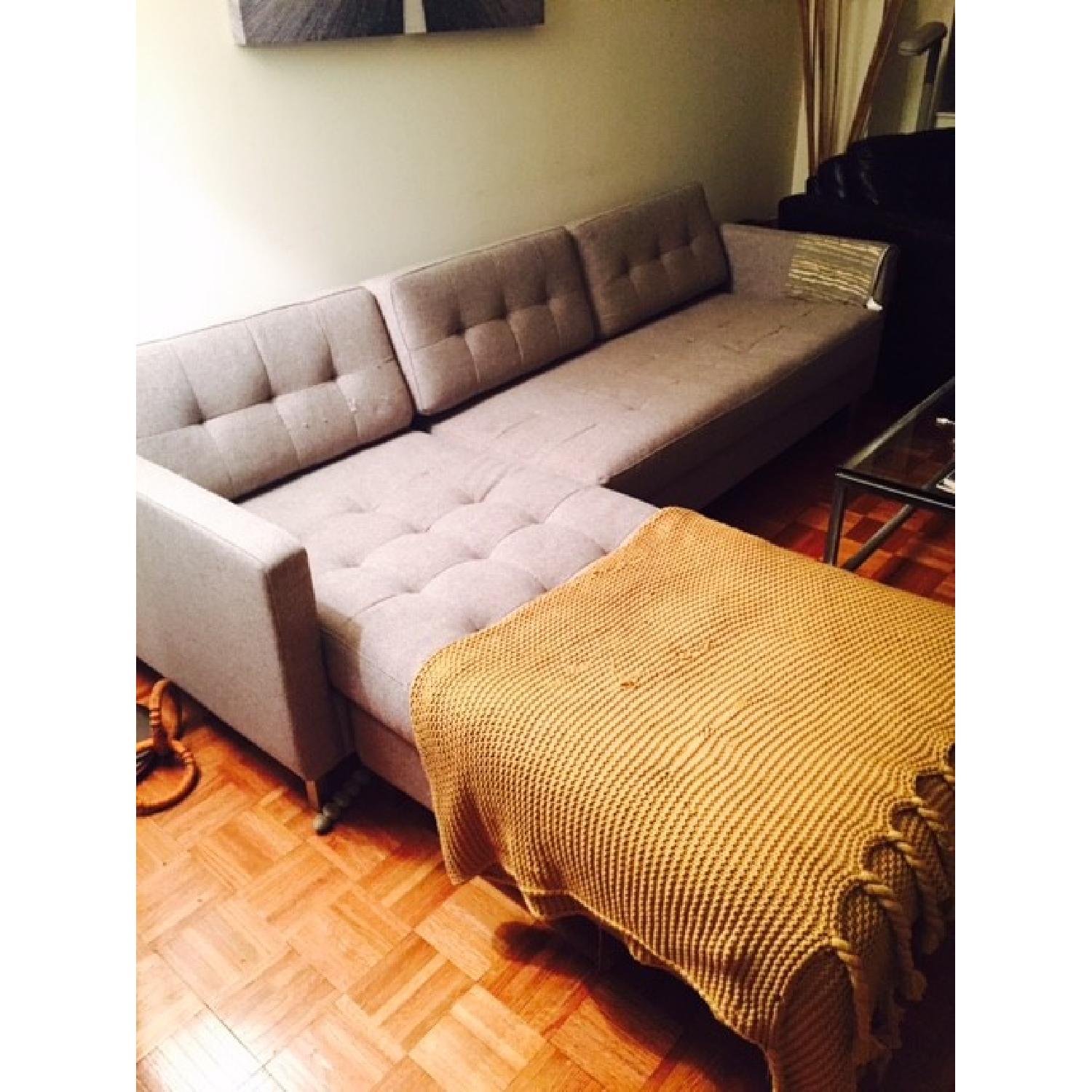 CB2 Ditto Grey Sectional Sofa - image-1