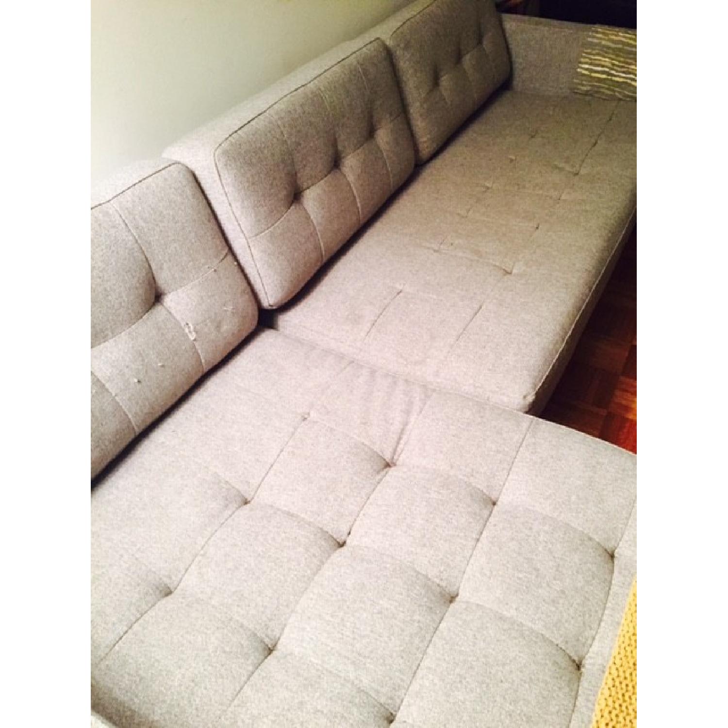CB2 Ditto Grey Sectional Sofa - image-2