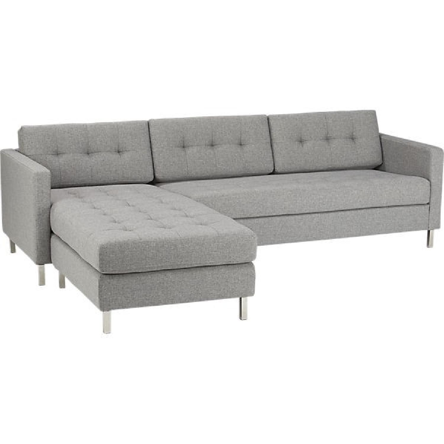 CB2 Ditto Grey Sectional Sofa - image-0