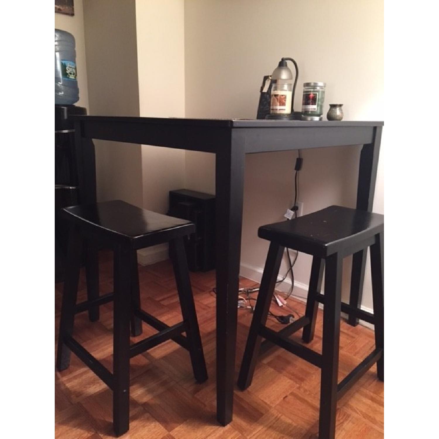 High Top Dining Table w/ 4 Stools AptDeco