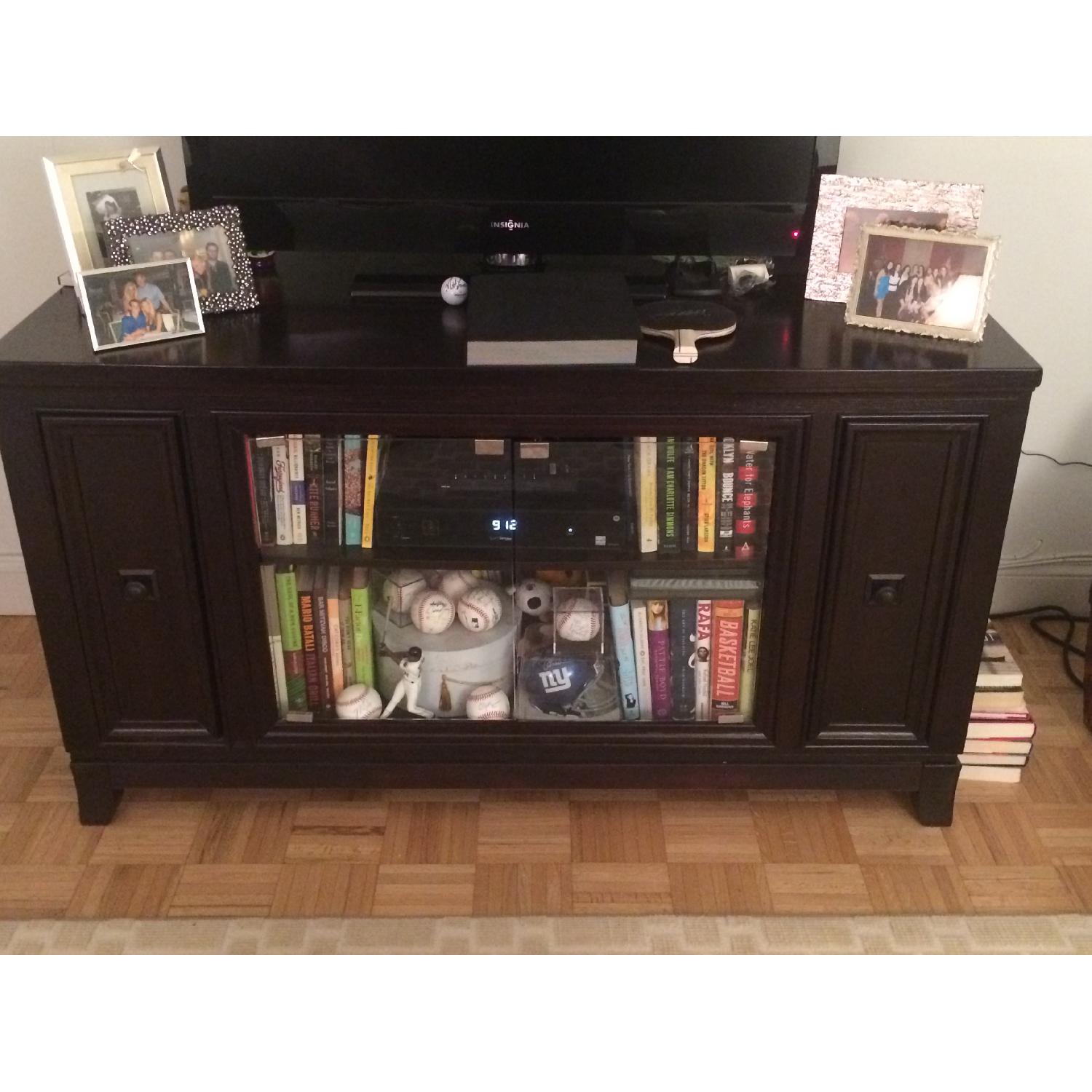 Dark Wood Entertainment Center - image-1