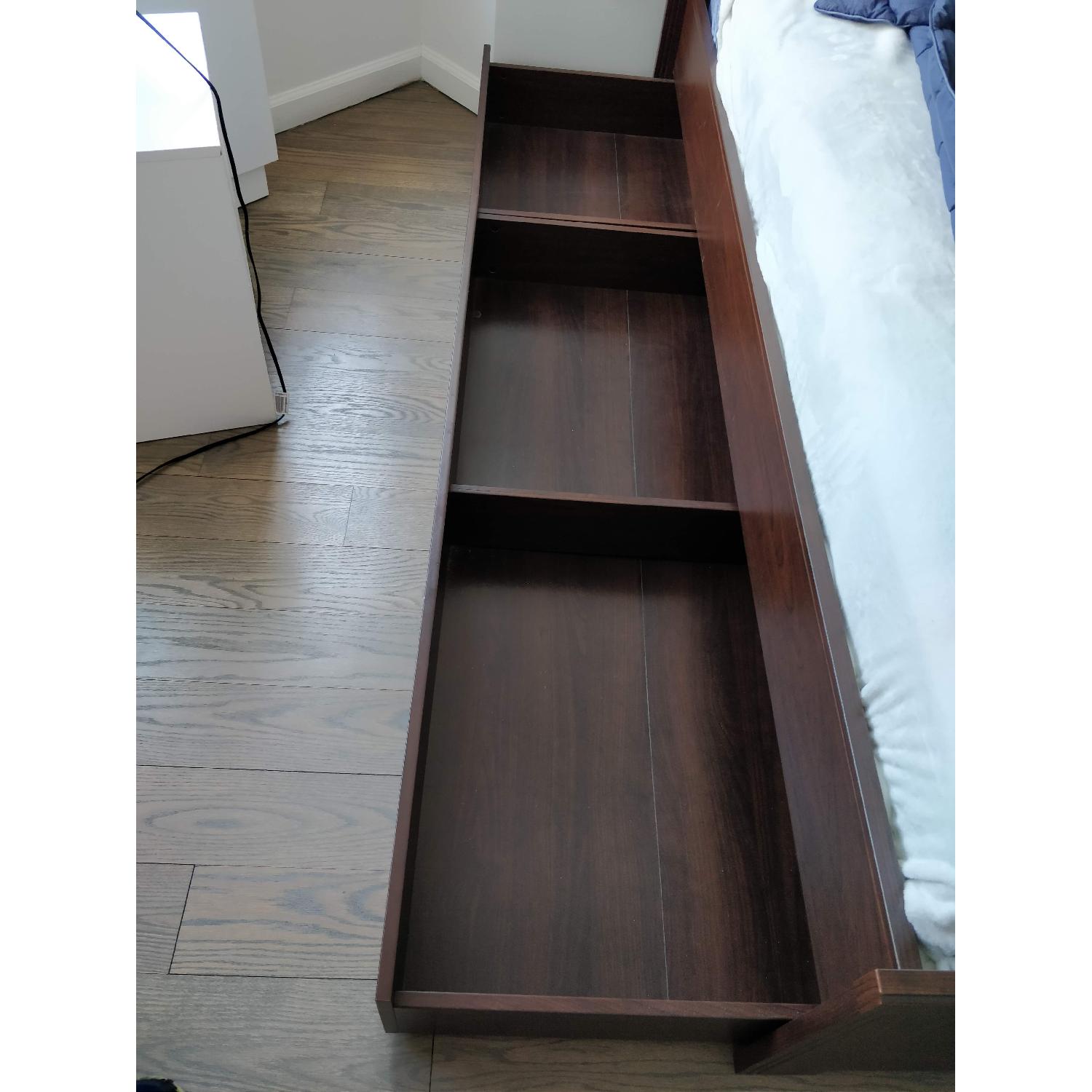 Ikea Brusali Queen Bed w/ Storage Drawers - image-3