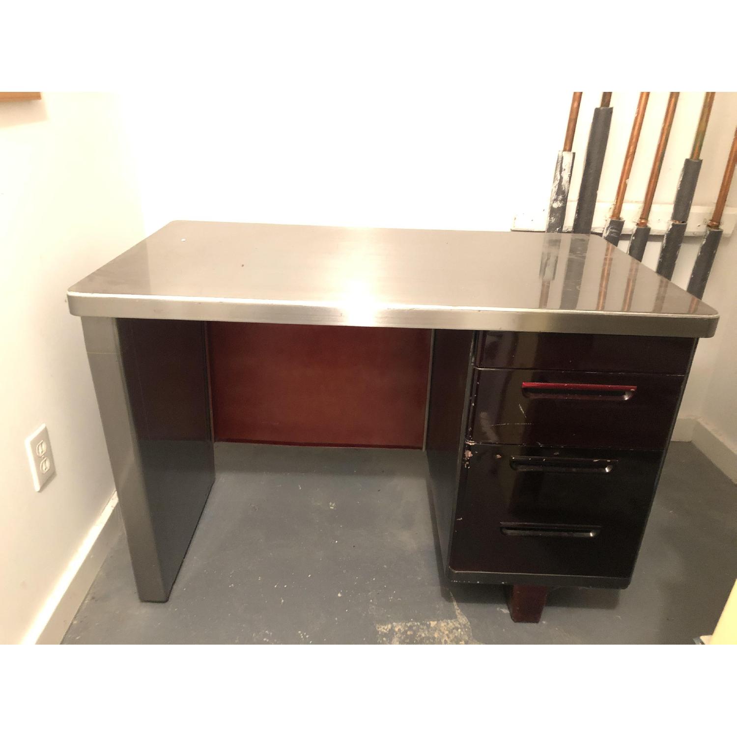 Antique Metal Desk - image-1