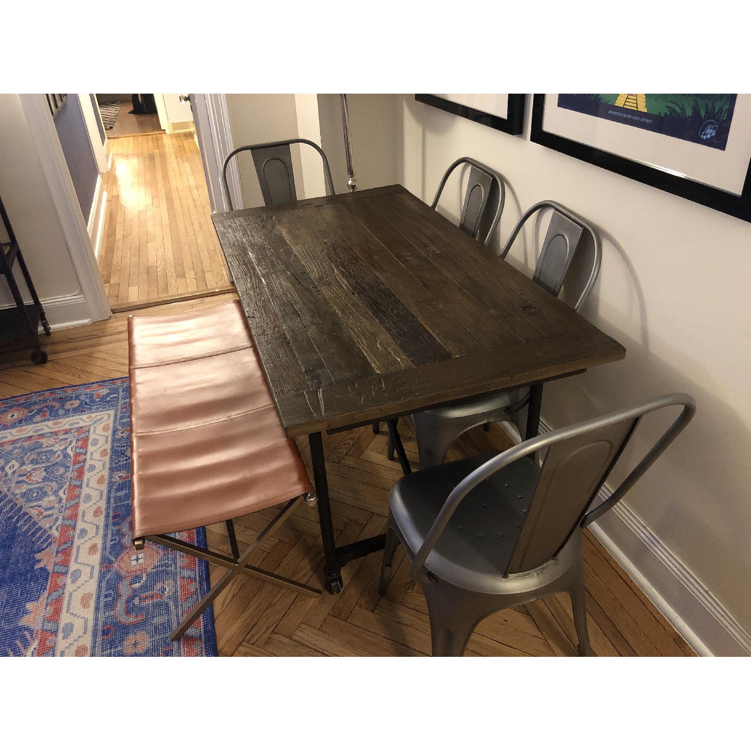 Restoration Hardware Flatiron Table in Reclaimed Natural Elm AptDeco