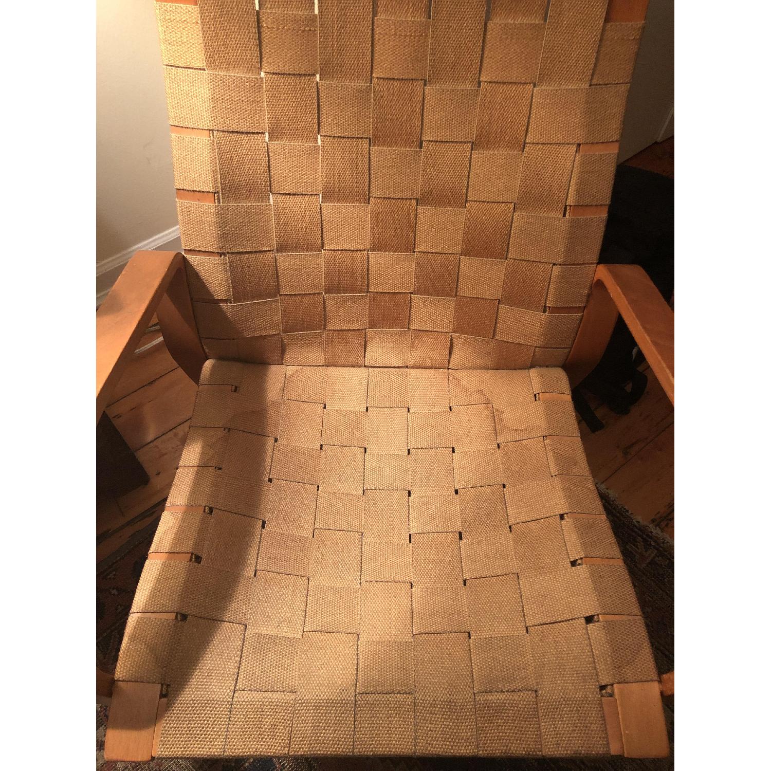Modern Woven Wooden Armchair - image-3