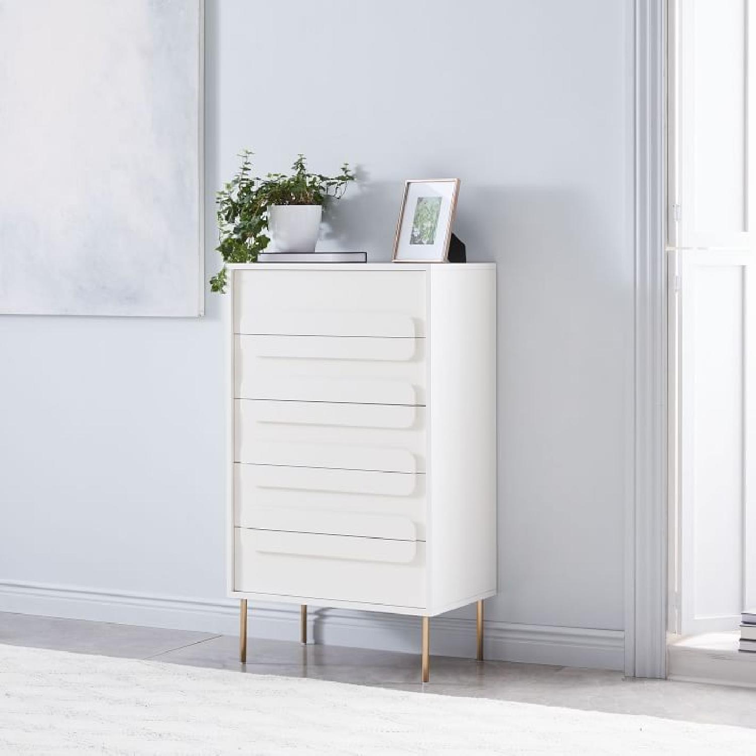 West Elm Gemini 5-Drawer Dresser in White Lacquer - image-4
