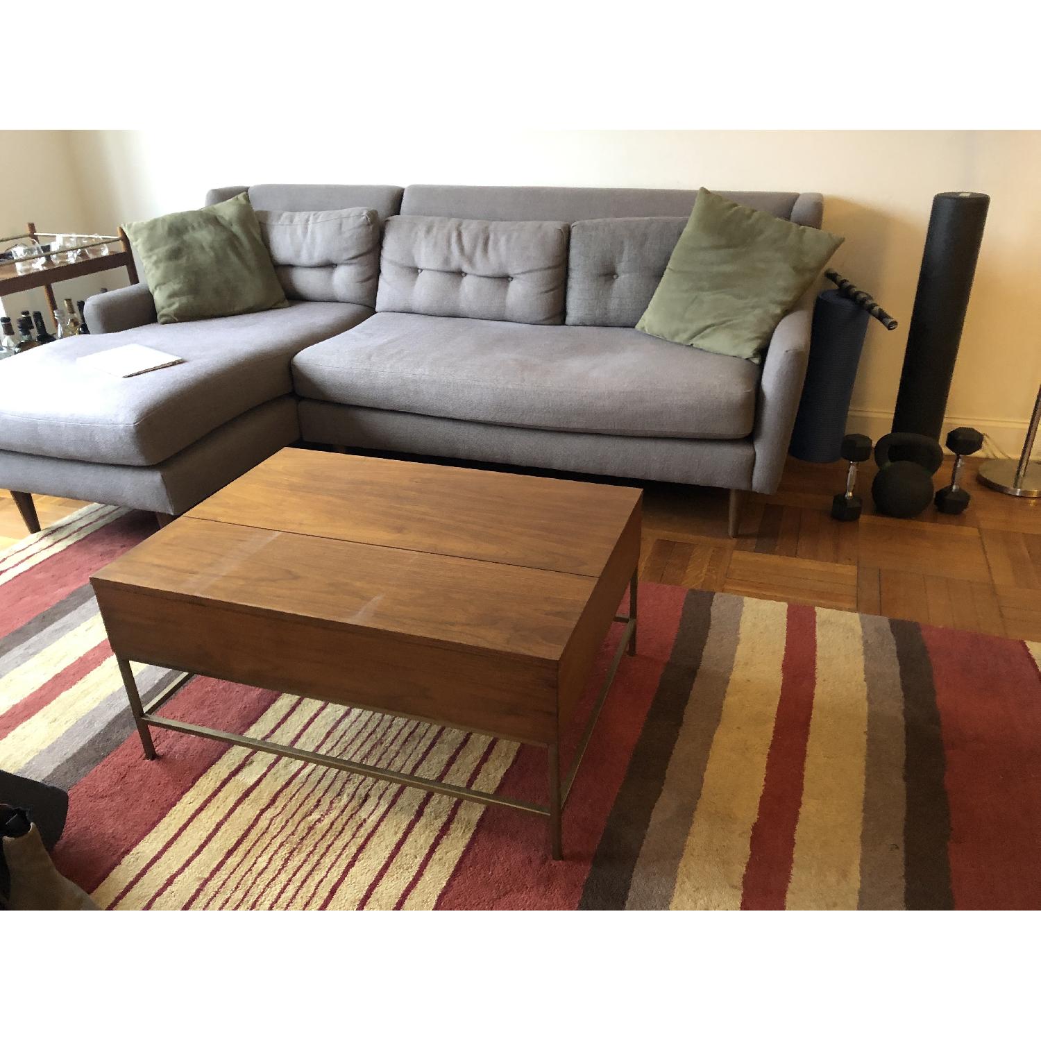 West Elm Industrial Storage Pop-Up Coffee Table - image-1