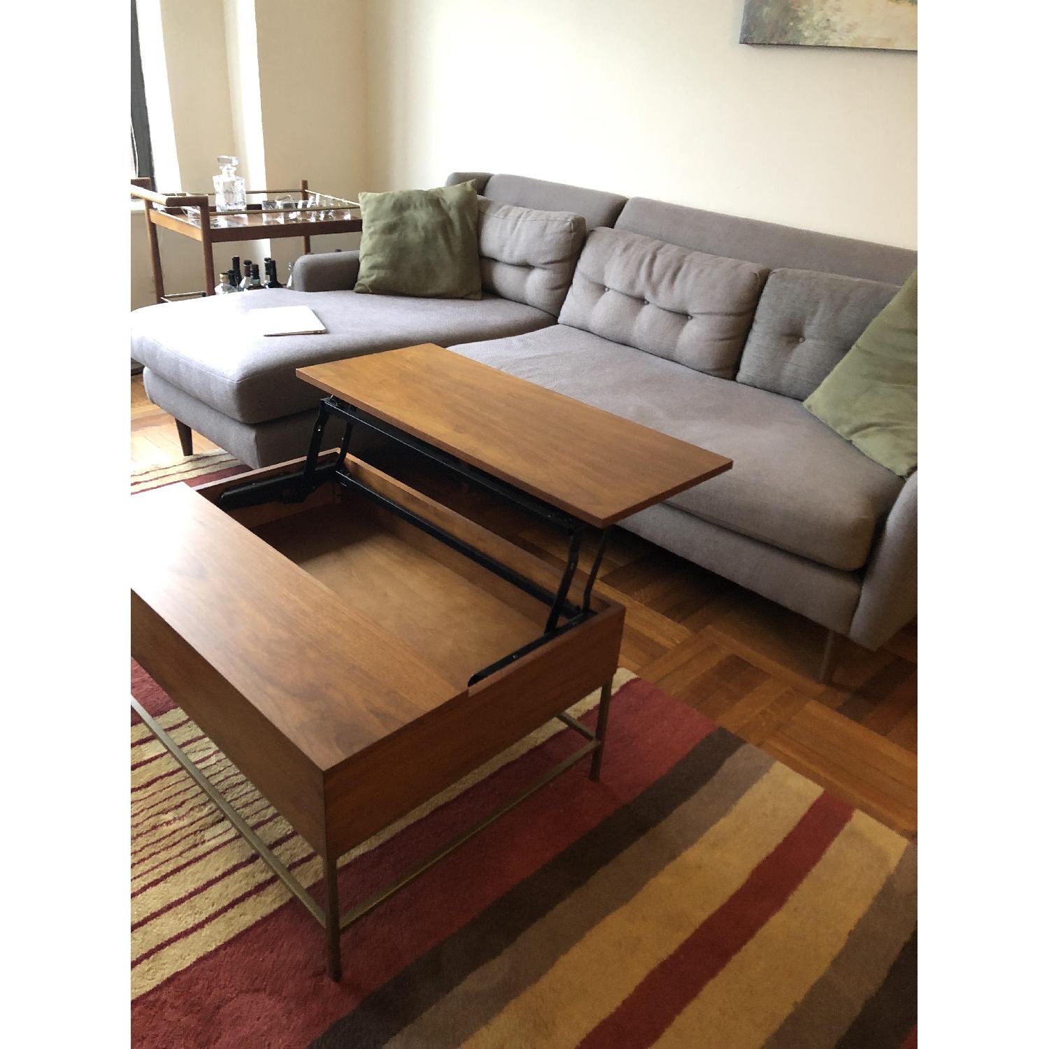 West Elm Industrial Storage Pop-Up Coffee Table - image-2