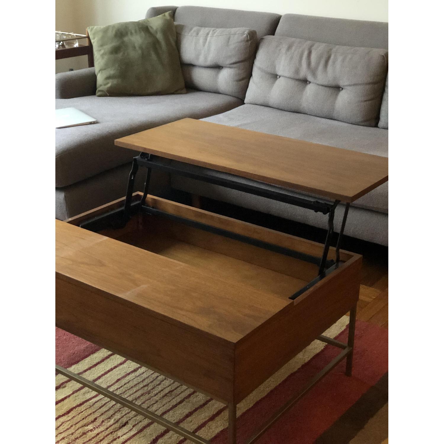 West Elm Industrial Storage Pop-Up Coffee Table - image-3