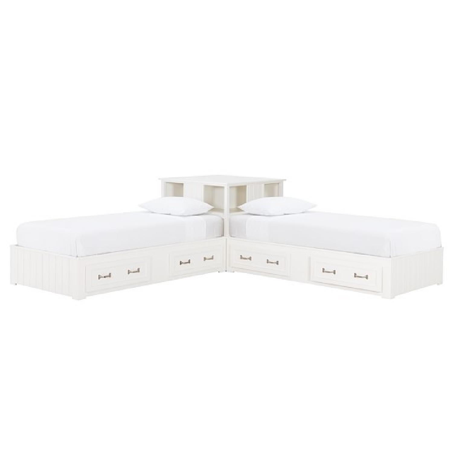 Pottery Barn Kids Belden Twin Beds w/ Corner Unit - image-0