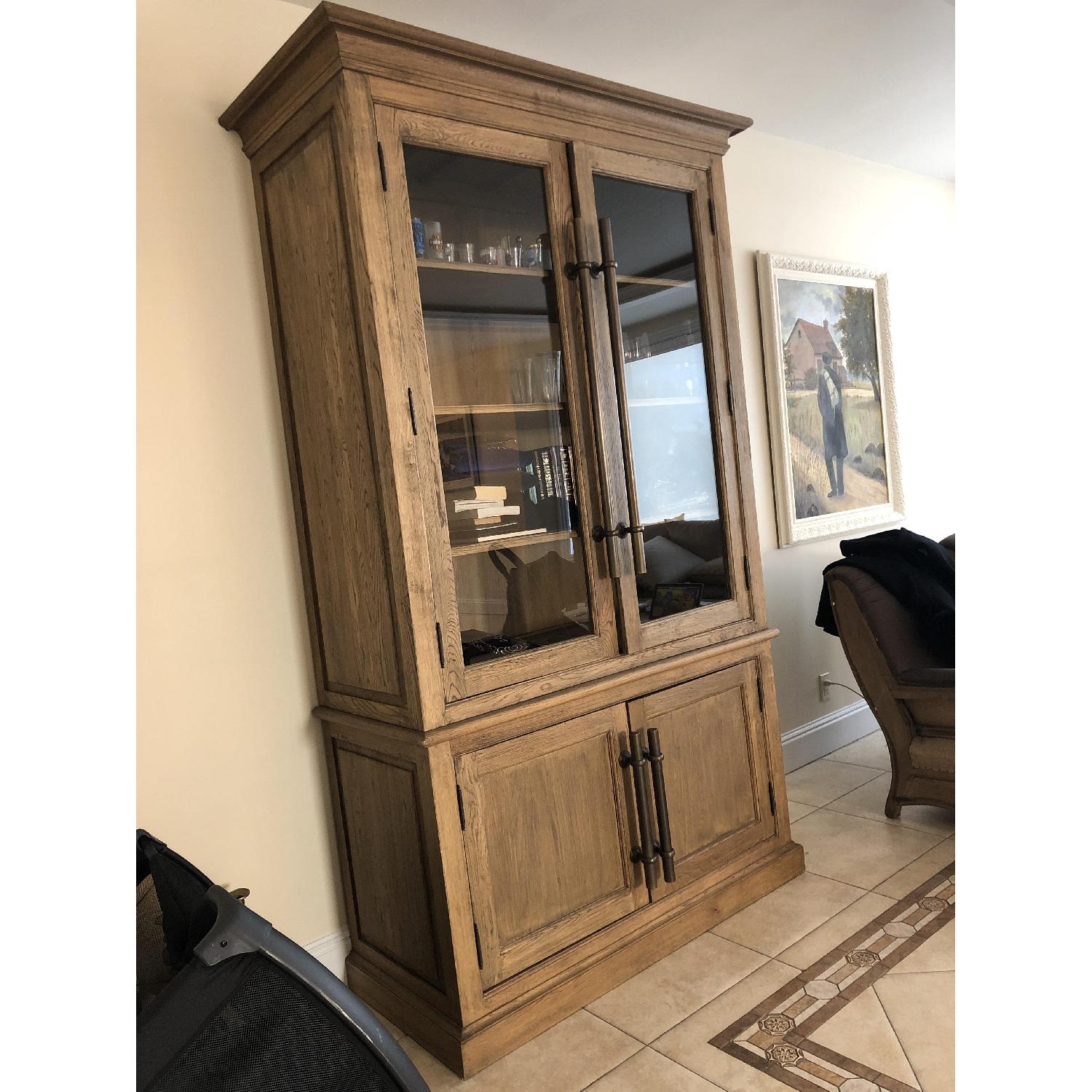 Restoration Hardware Glass Double-Door Sideboard & Hutch - image-2