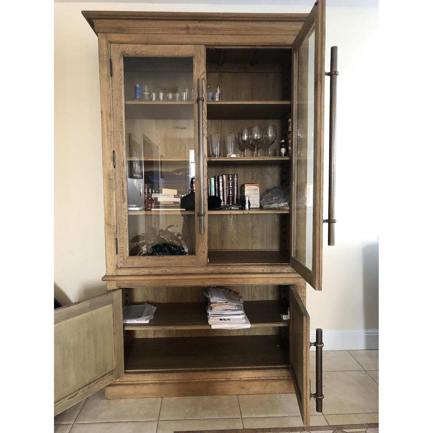 Restoration Hardware Glass Double-Door Sideboard & Hutch - image-6