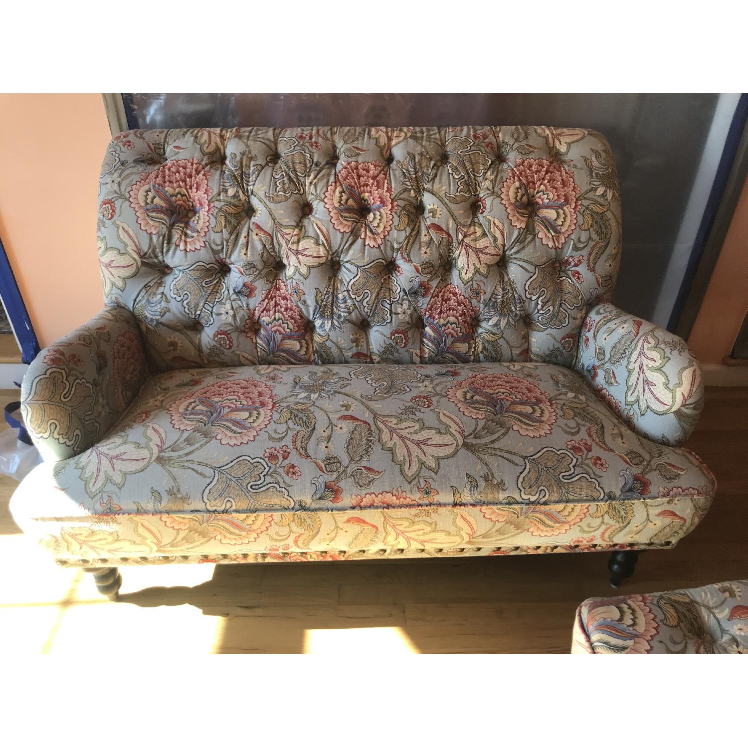 Pier 1 Chas Floral Loveseat Aptdeco