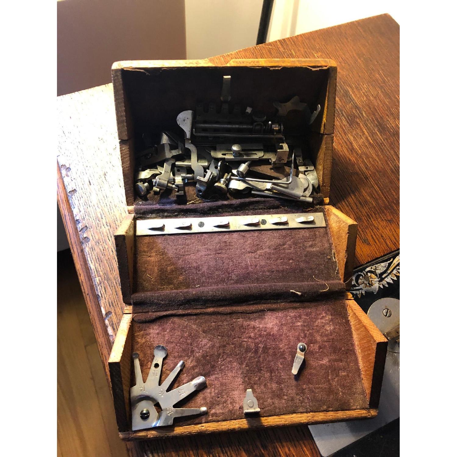 Antique Treadle Singer Sewing Machine Table - image-5