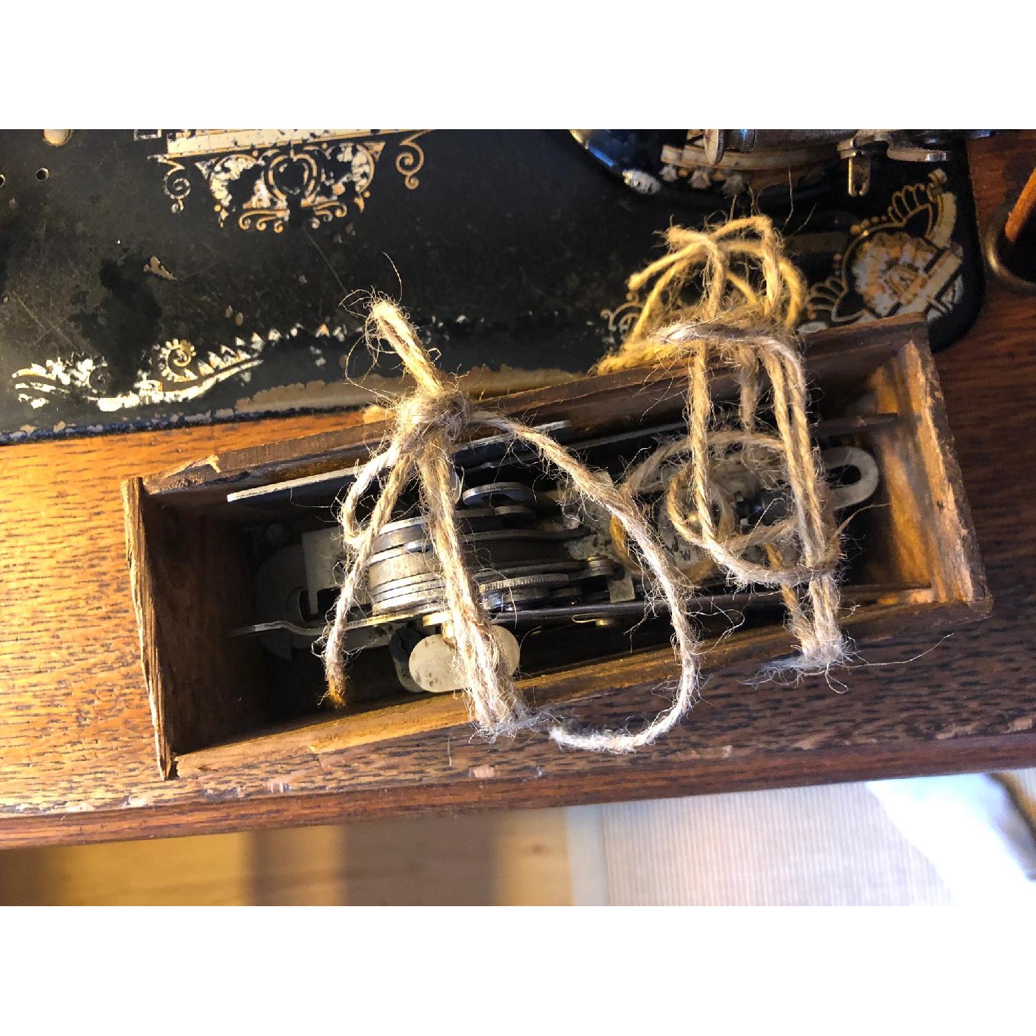 Antique Treadle Singer Sewing Machine Table - image-7