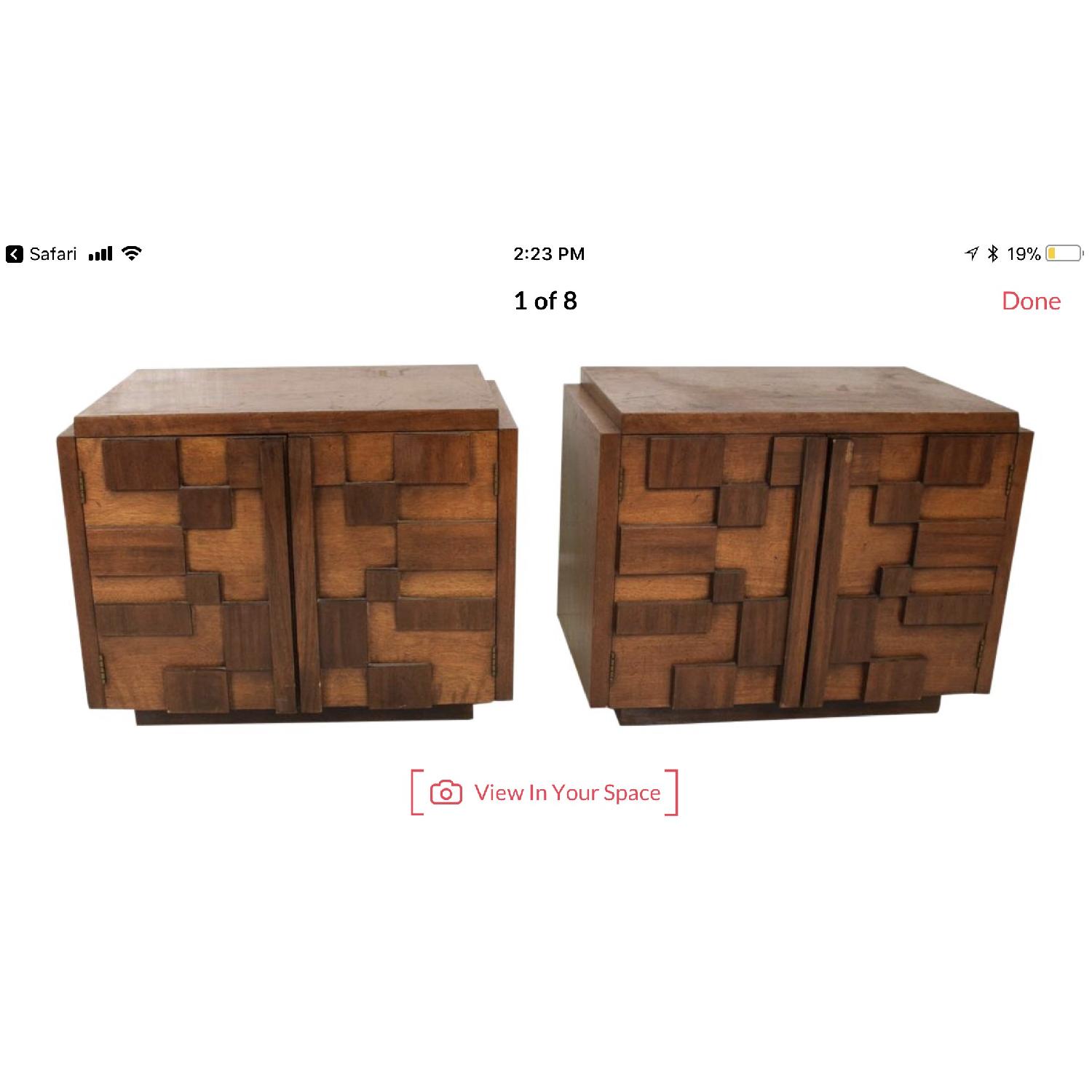 Lane Mid Century Brutalist Nightstands - image-3