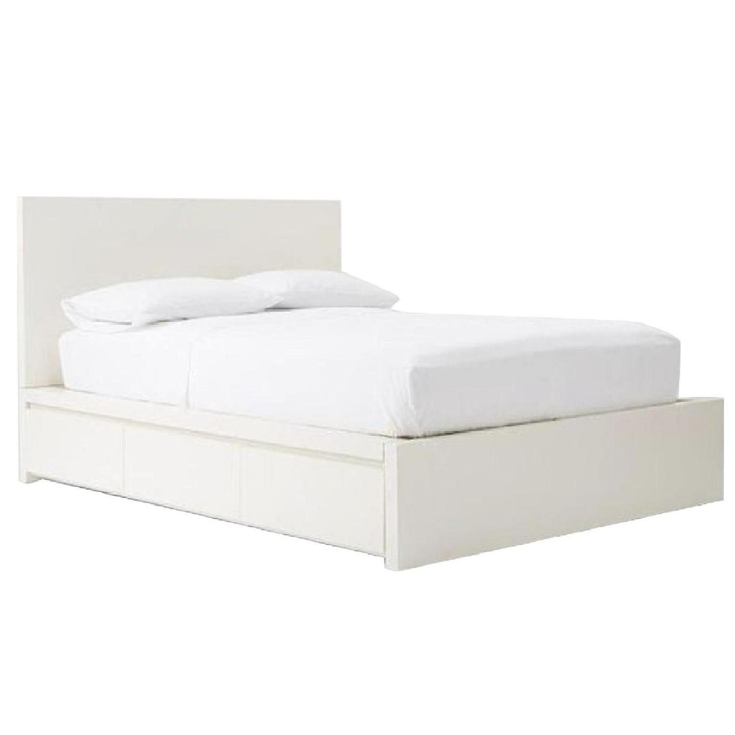 West Elm Modern Queen Size Storage Bed AptDeco