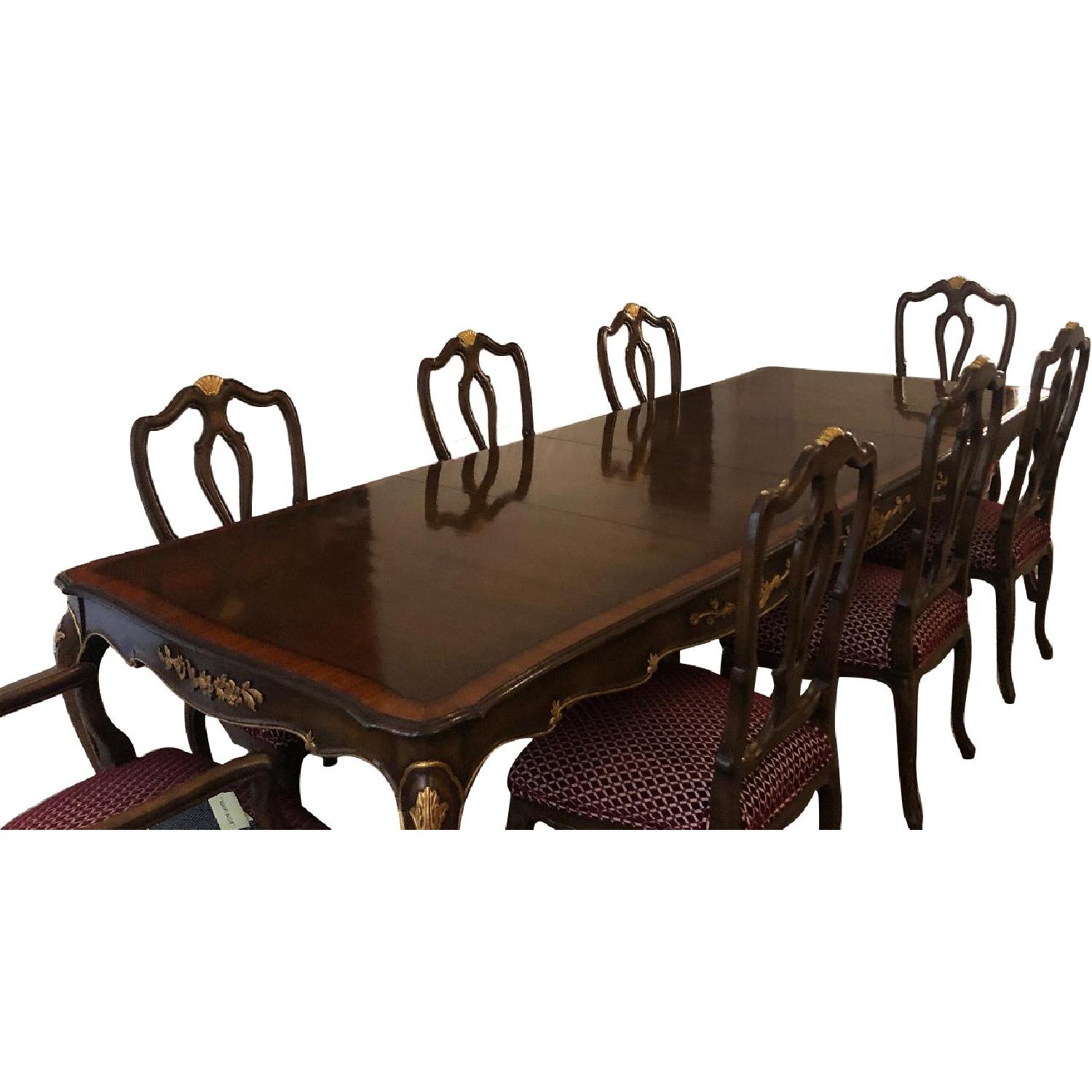 Heirloom Louis XV Expandable Dining Table w/ 8 Chairs - image-0