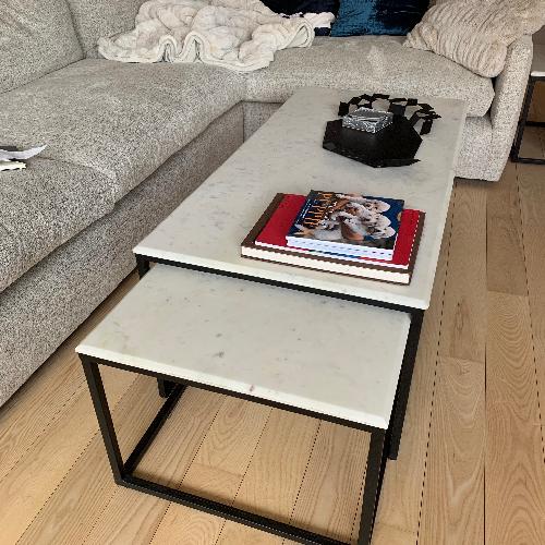 Used Wisteria Marble 3 Piece Nesting Coffee Tables for sale on AptDeco