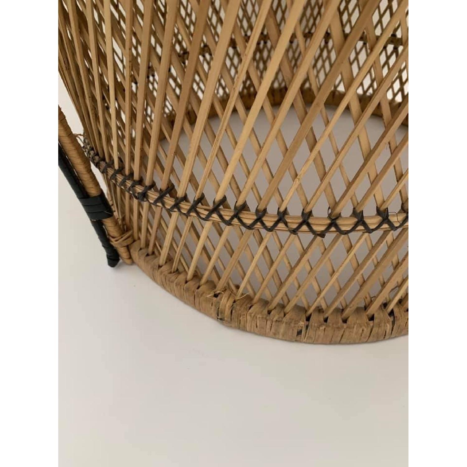 Vintage Boho Wicker/Rattan Peacock Chair - image-2