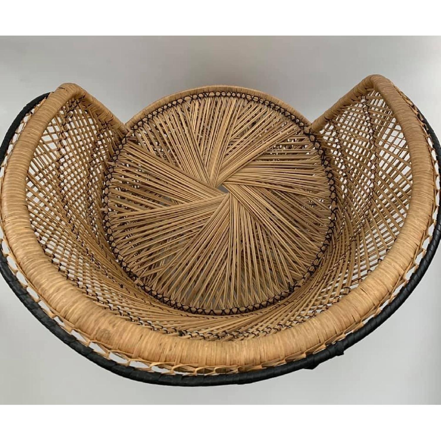 Vintage Boho Wicker/Rattan Peacock Chair - image-5