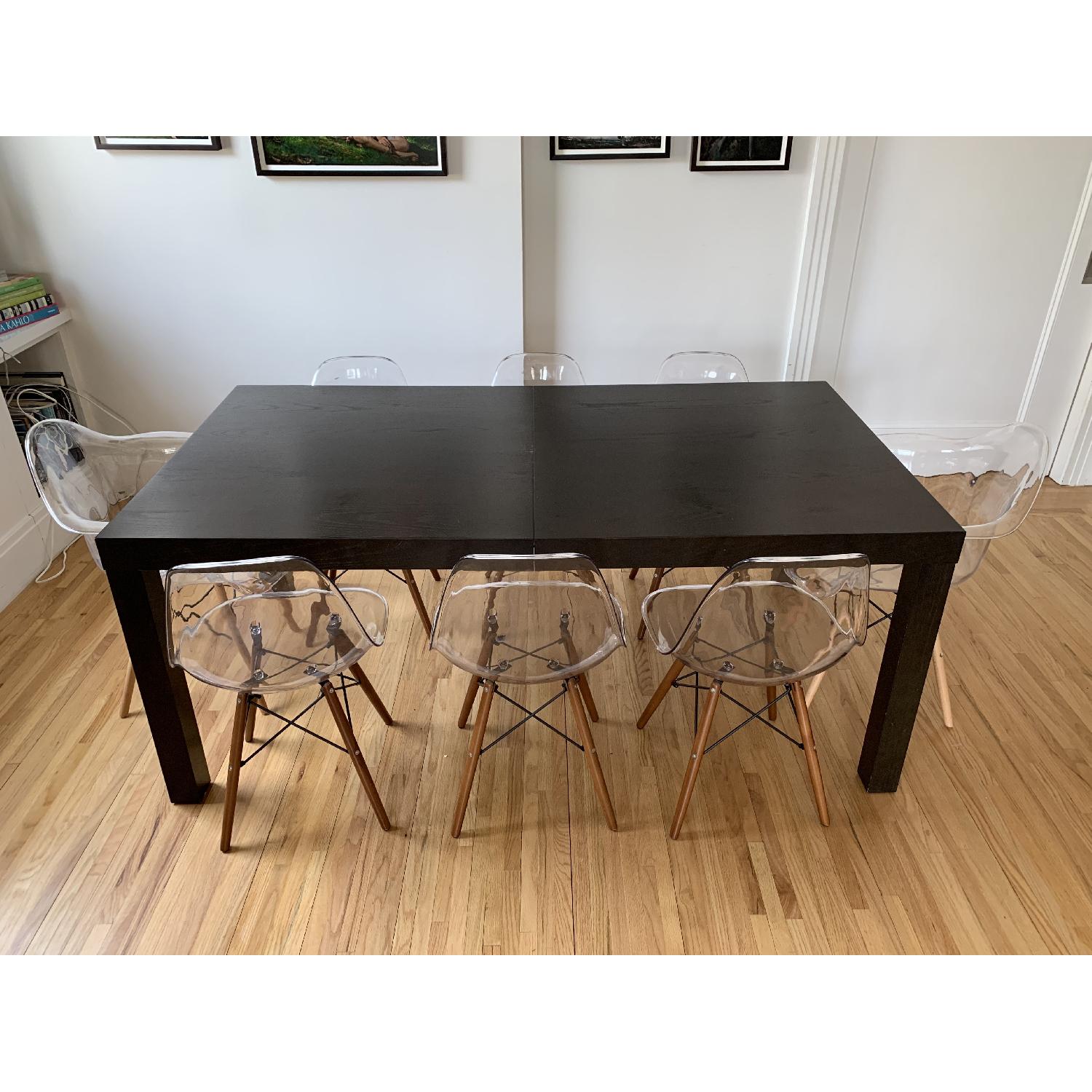 West Elm Parsons Expandable Dining Table in Chocolate Oak - image-1