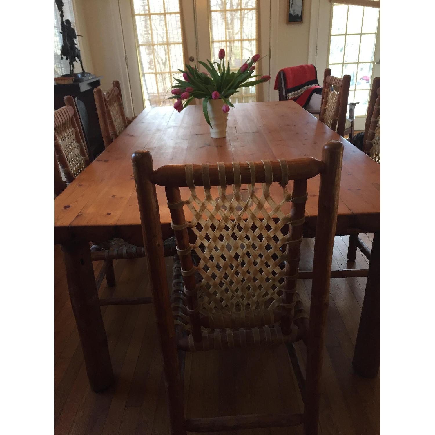Jackson Hole Handcrafted Lodgepole Pine Table w/ 5 Chairs - image-1