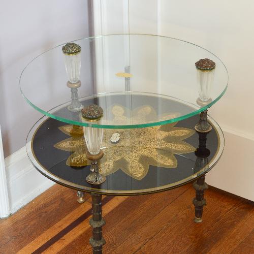 Used Hollywood Regency, Goran Belgium Glass End Tables for sale on AptDeco