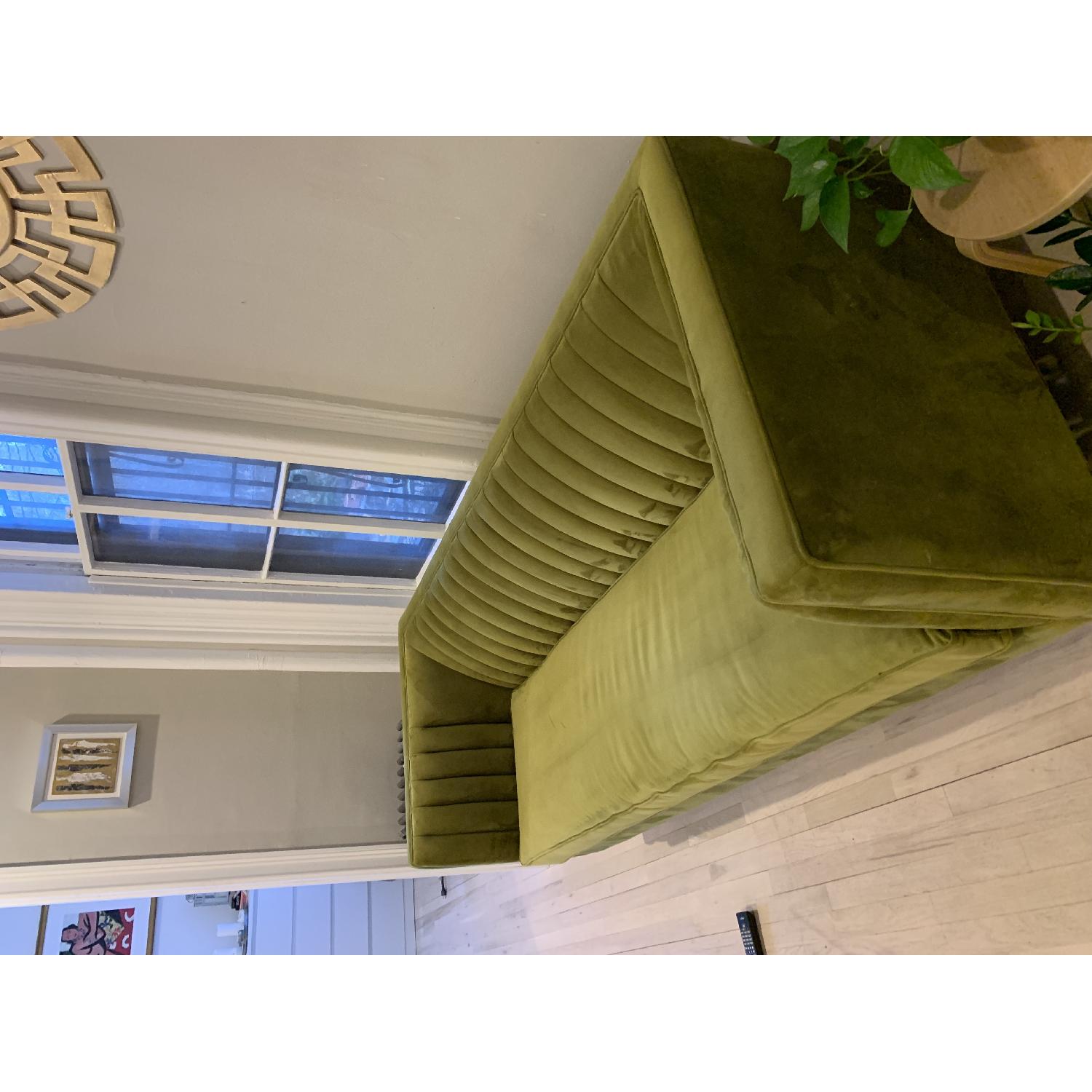 JoyBird Chelsea Apartment Sofa in Royal Apple Green - image-3