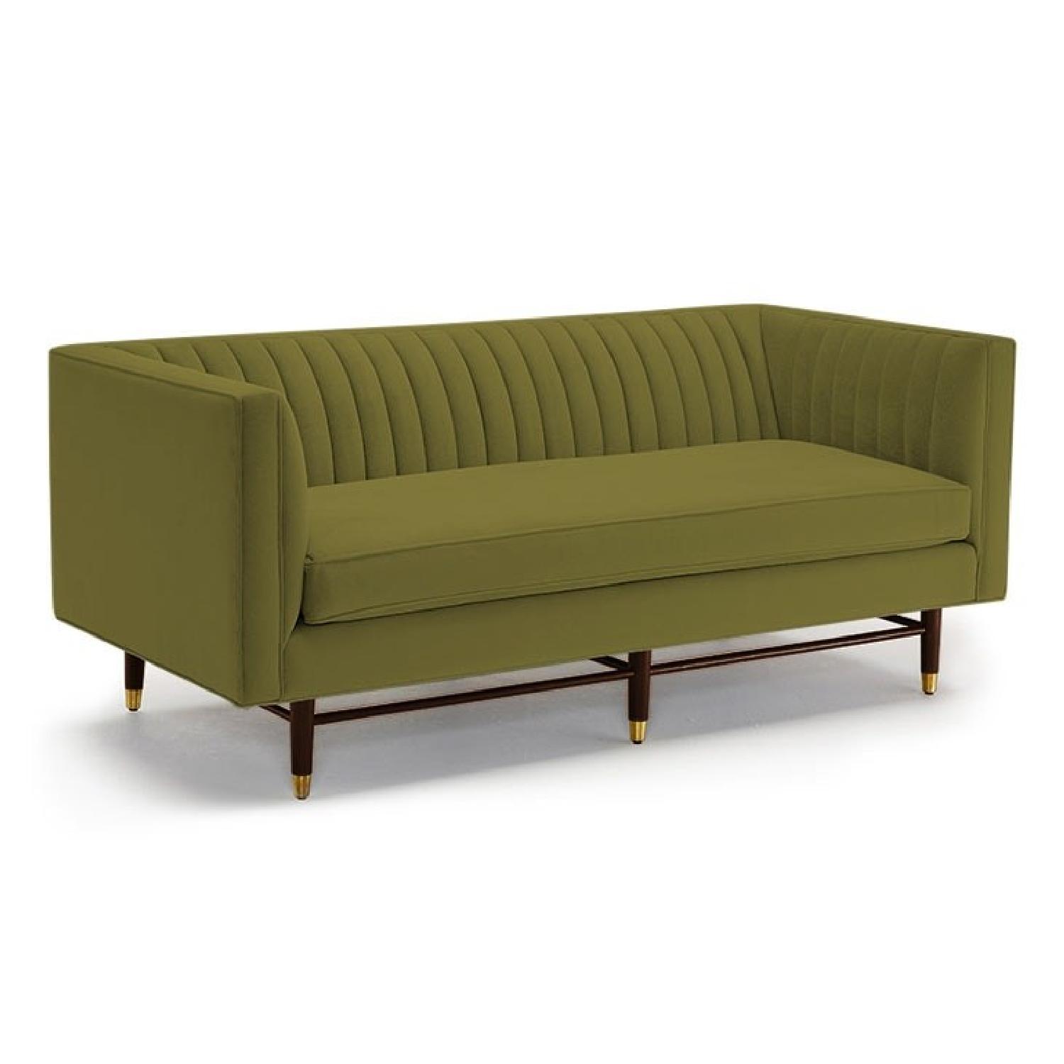 JoyBird Chelsea Apartment Sofa in Royal Apple Green - image-4