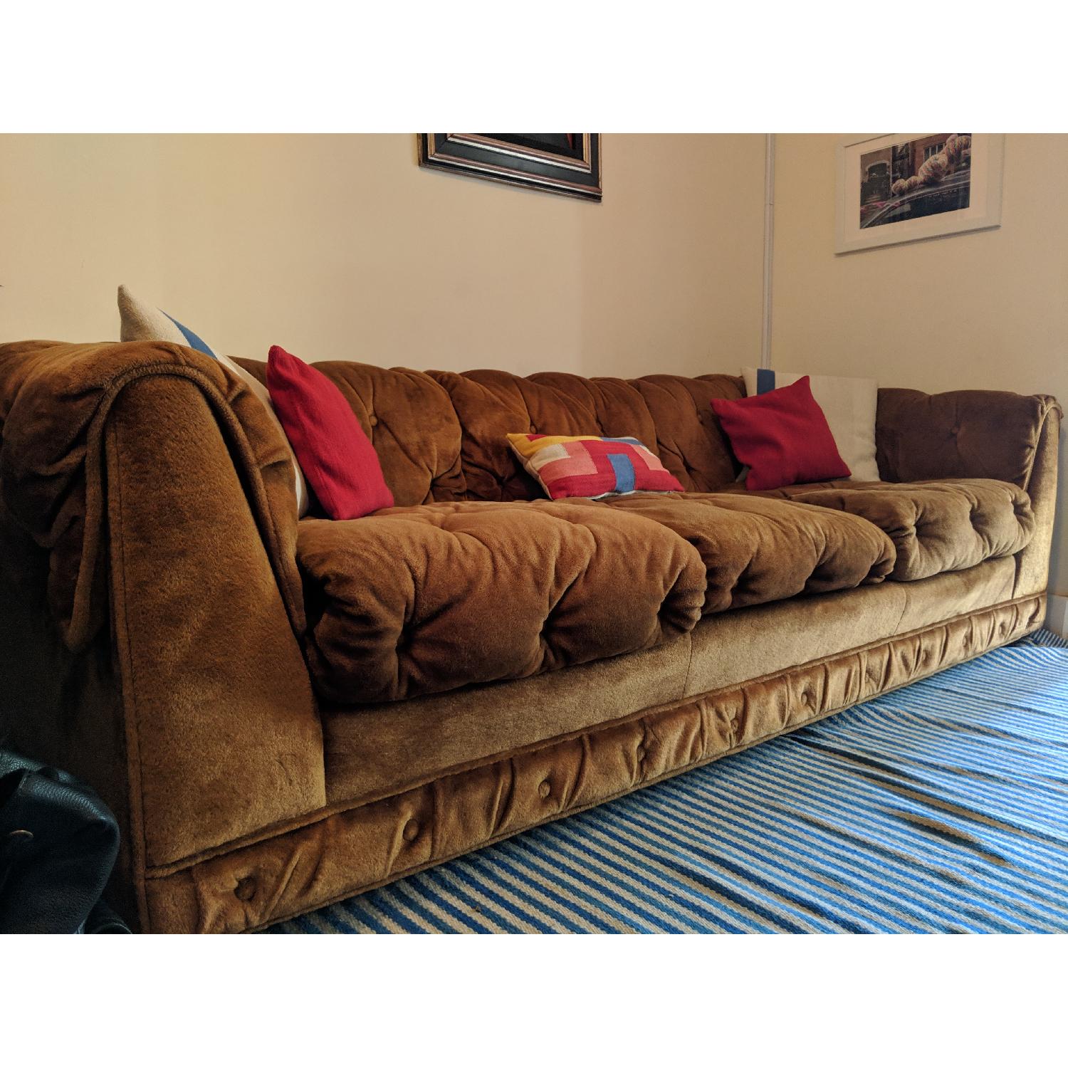 Vintage Velour Chesterfield Sofa - image-2