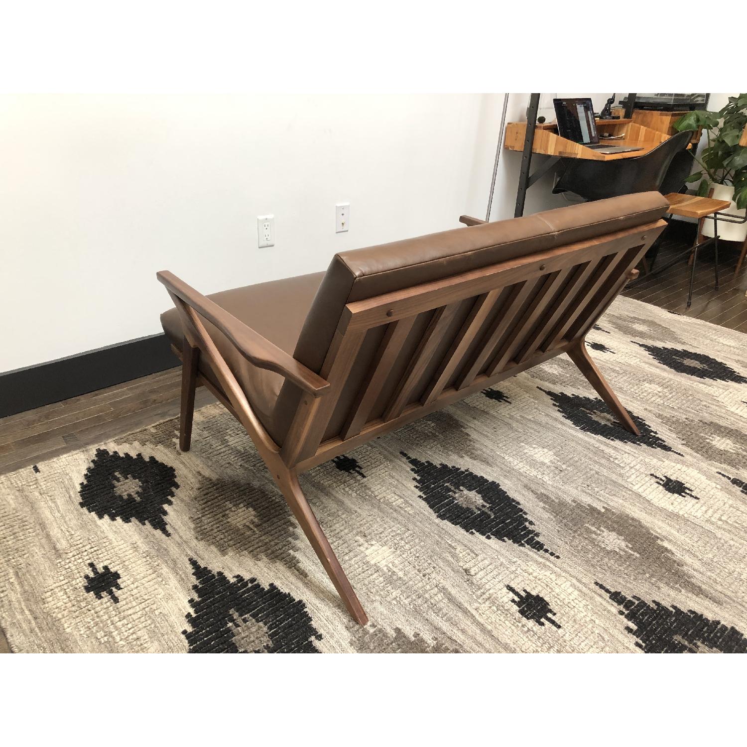 Crate & Barrel Cavett Leather Loveseat - image-6