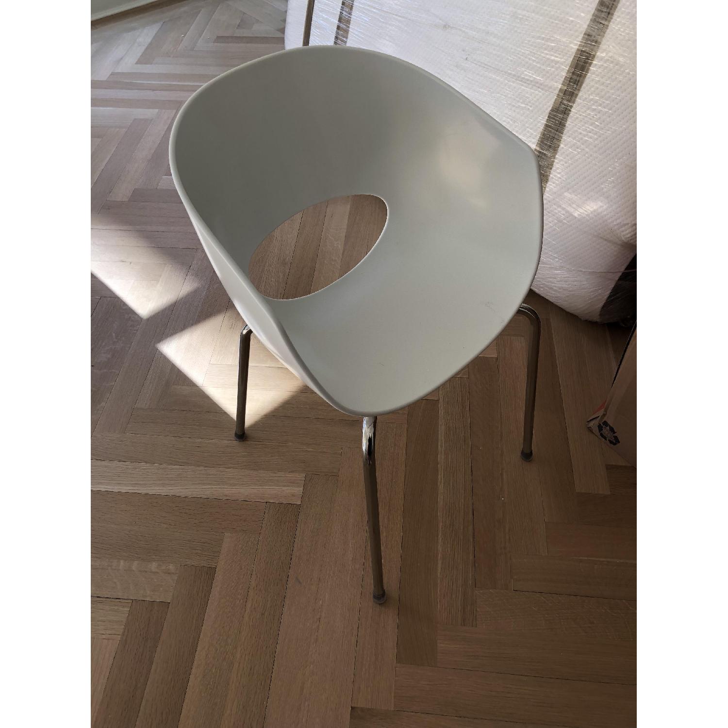 CB2 Orbit White Armchair - image-1