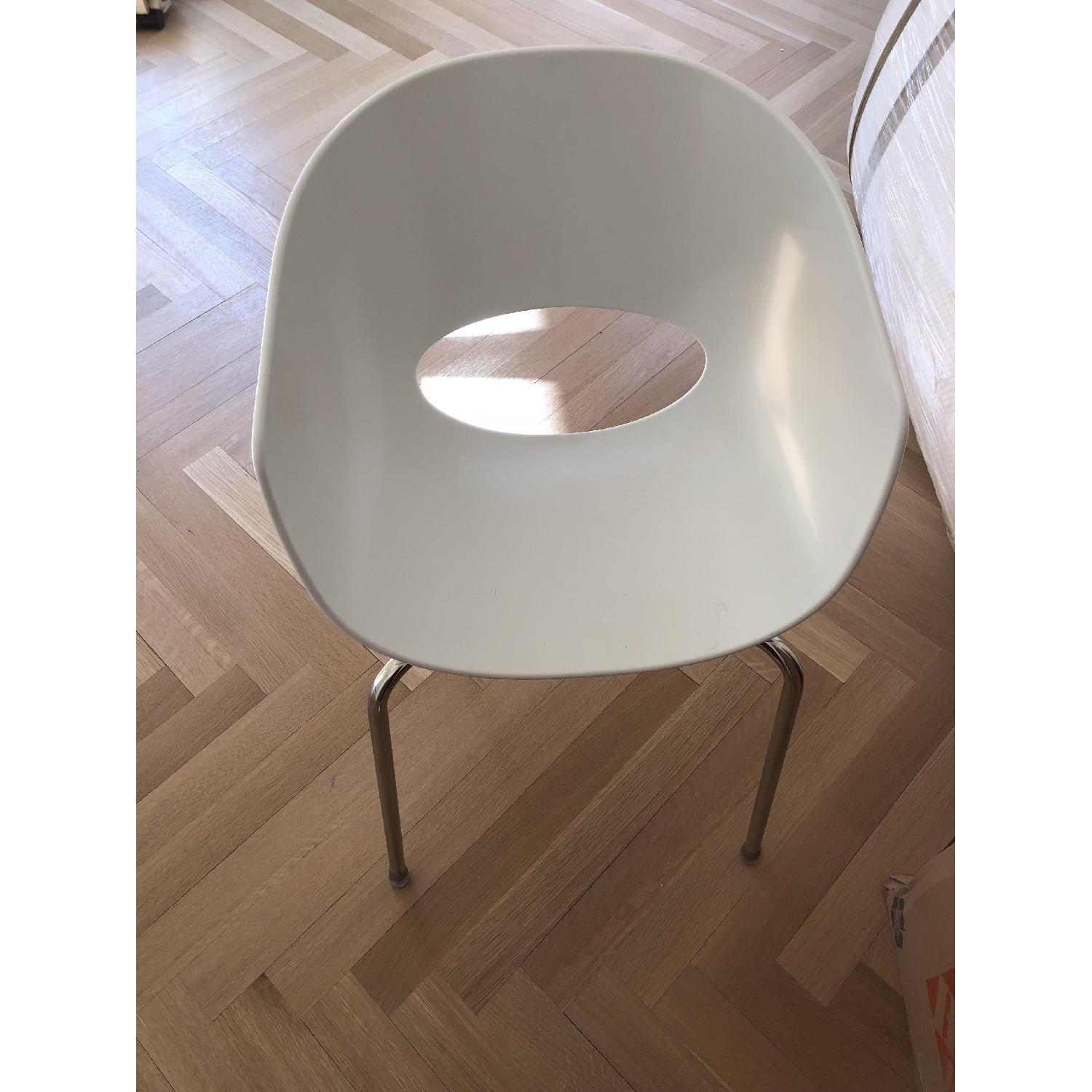 CB2 Orbit White Armchair - image-2
