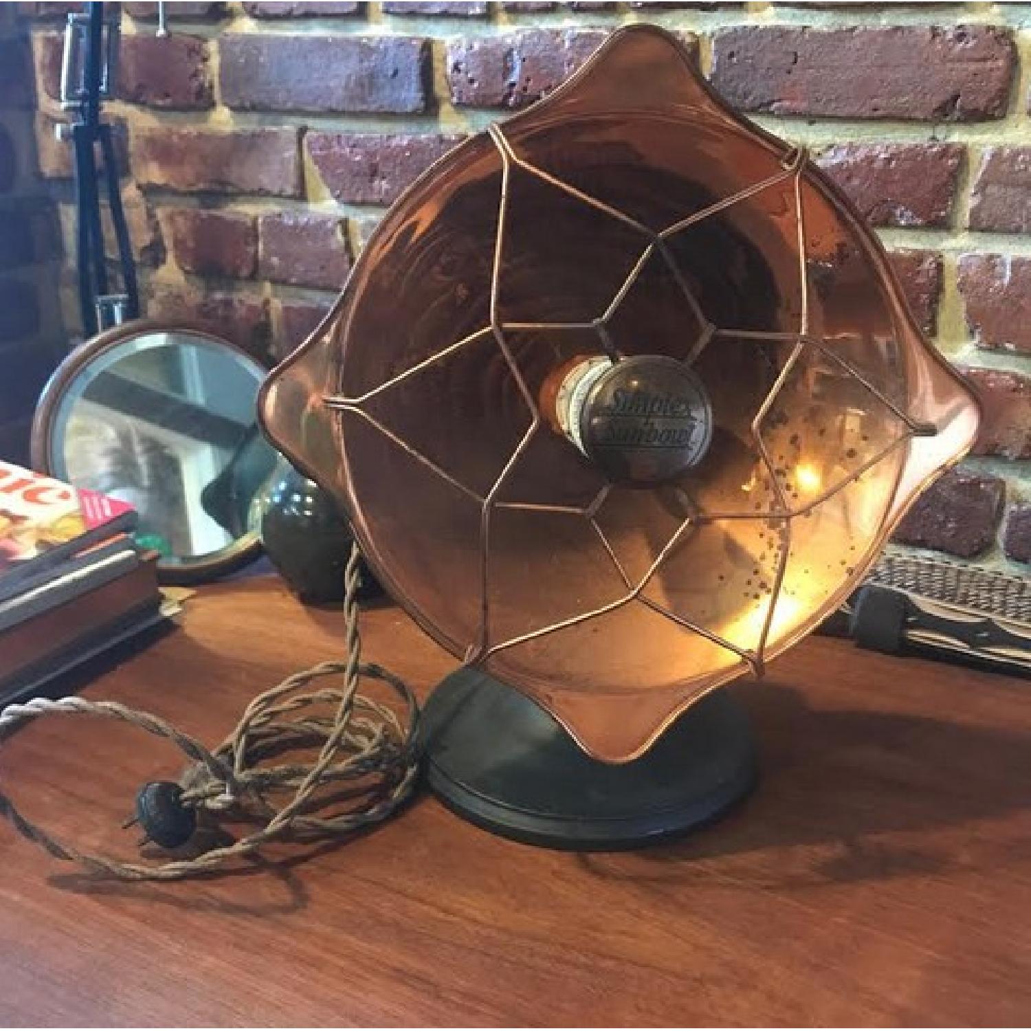 Vintage Lamp Heaters in Gold Copper Tone - image-2