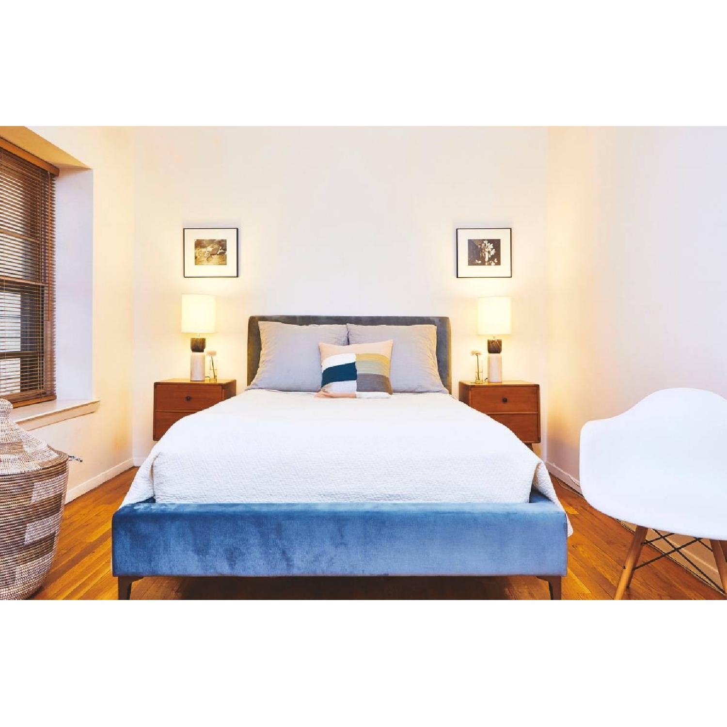 West Elm Andes Deco Upholstered Bed Frame - image-1