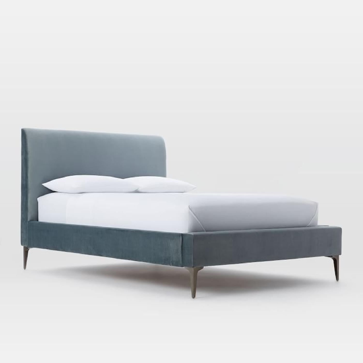 West Elm Andes Deco Upholstered Bed Frame - image-0