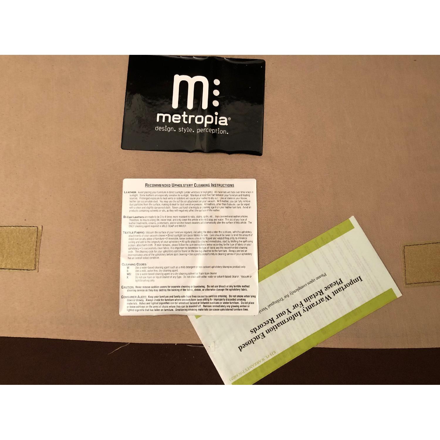 Metropia Brown Suede Loveseat - image-1