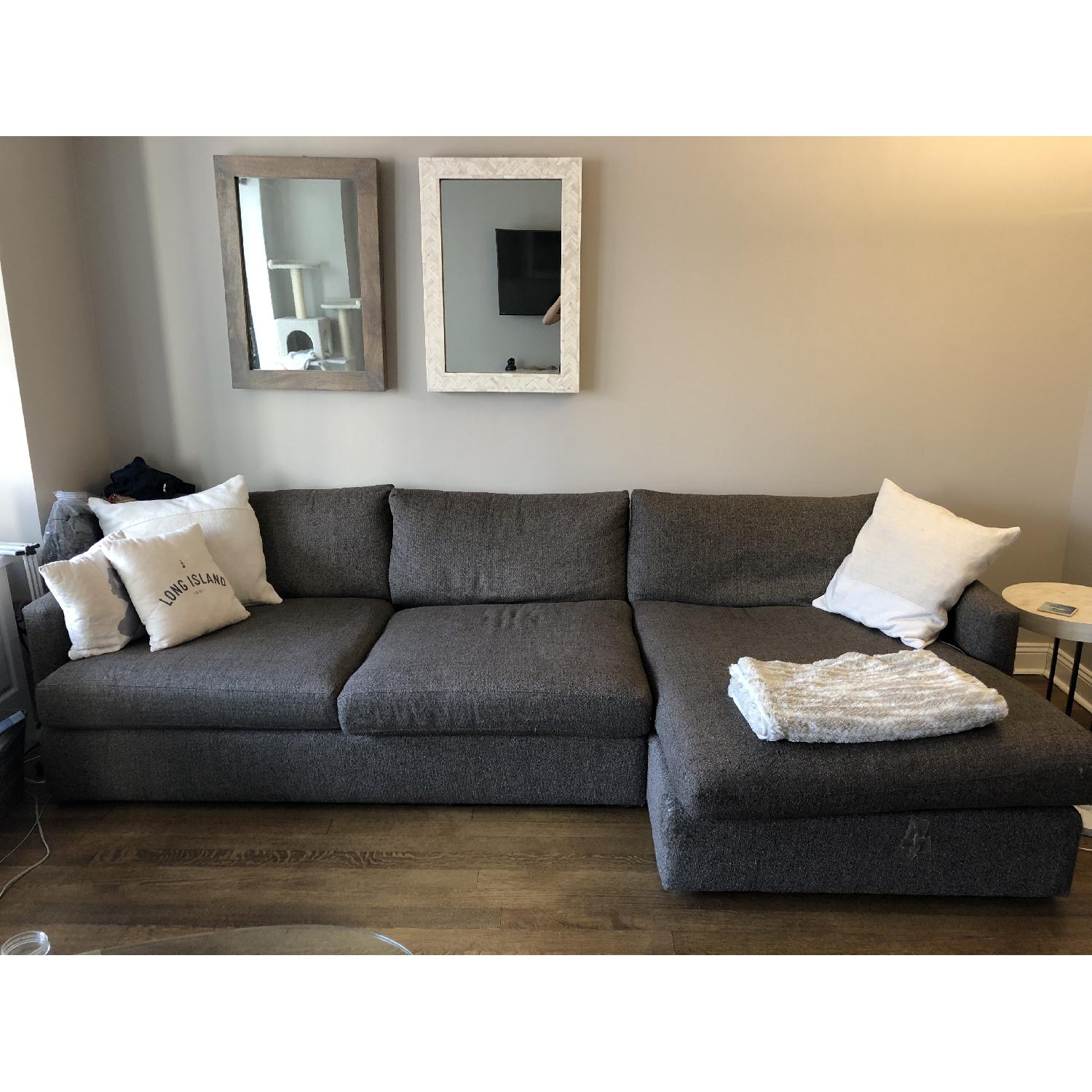 Crate & Barrel Lounge II Left Chaise Sectional Sofa - image-1