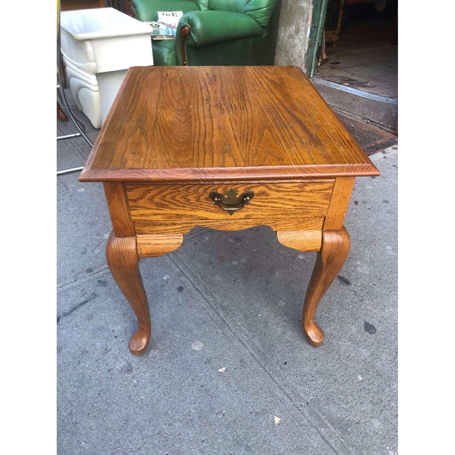 Broyhill Furniture Solid Wood Side Table w/ Drawer - image-1