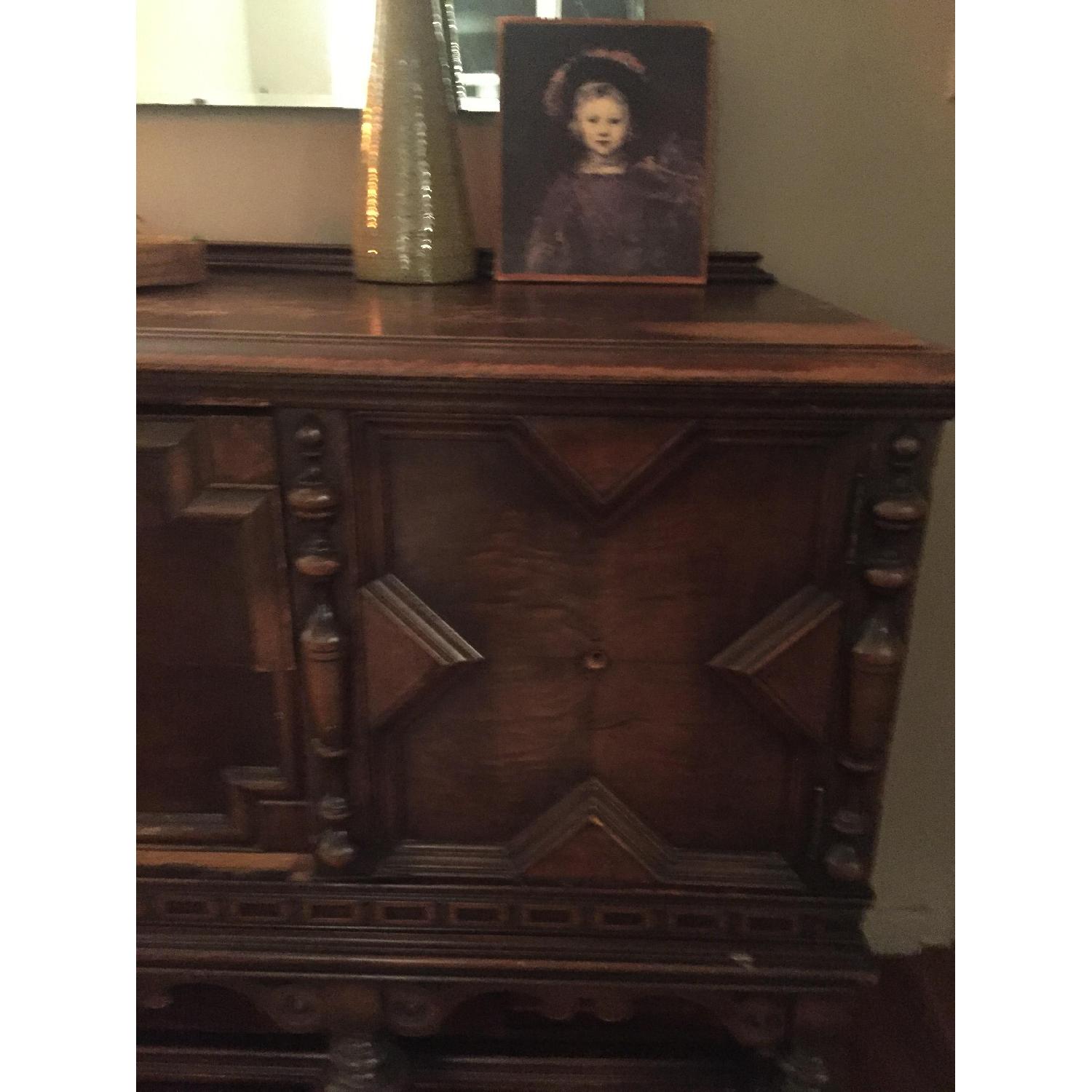 Vintage Handcrafted 1950's Wood Buffet Table - image-3