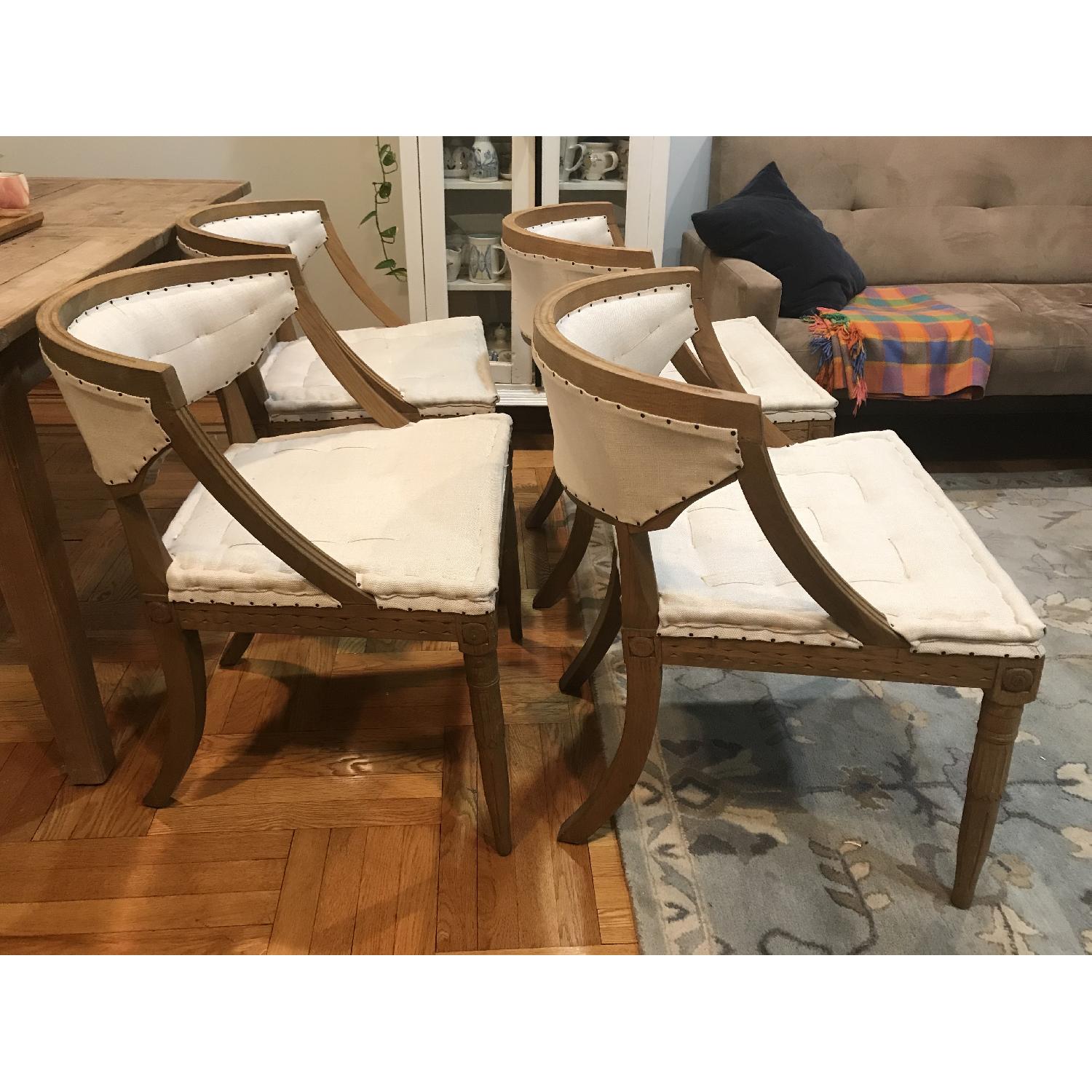 Restoration Hardware Swedish Demi-Lune Dining Chairs - image-5