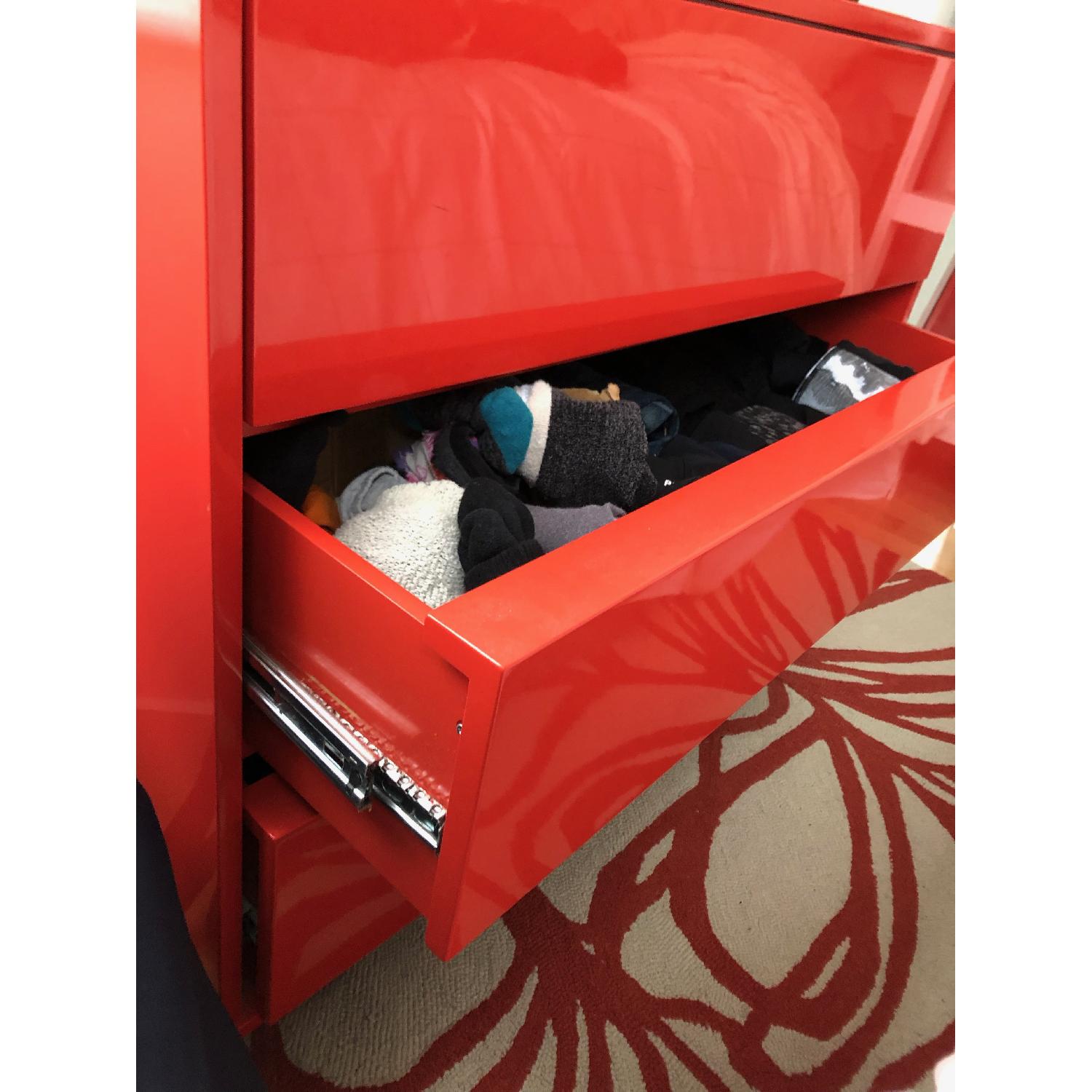 CB2 Lobster Red Modern 3 Drawer Chest - image-2