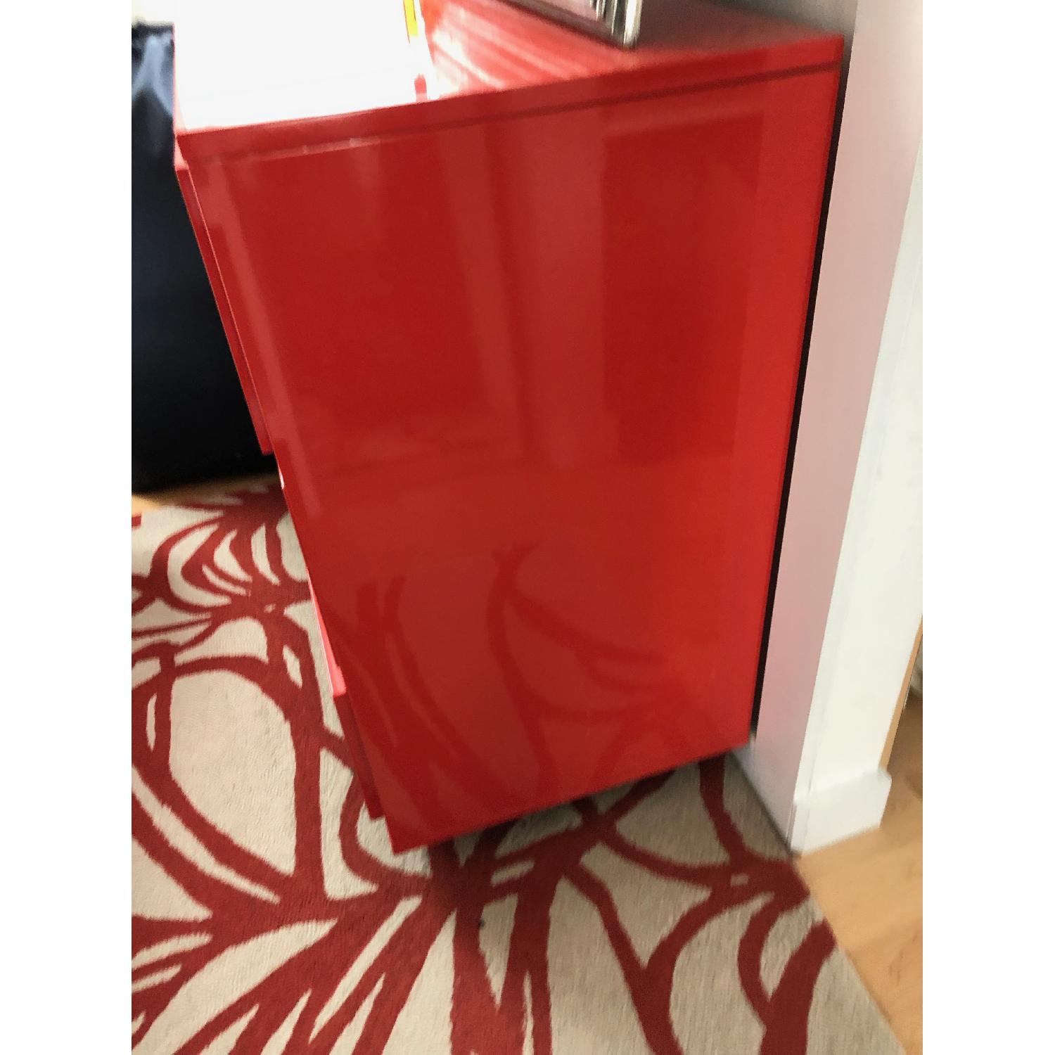 CB2 Lobster Red Modern 3 Drawer Chest - image-3