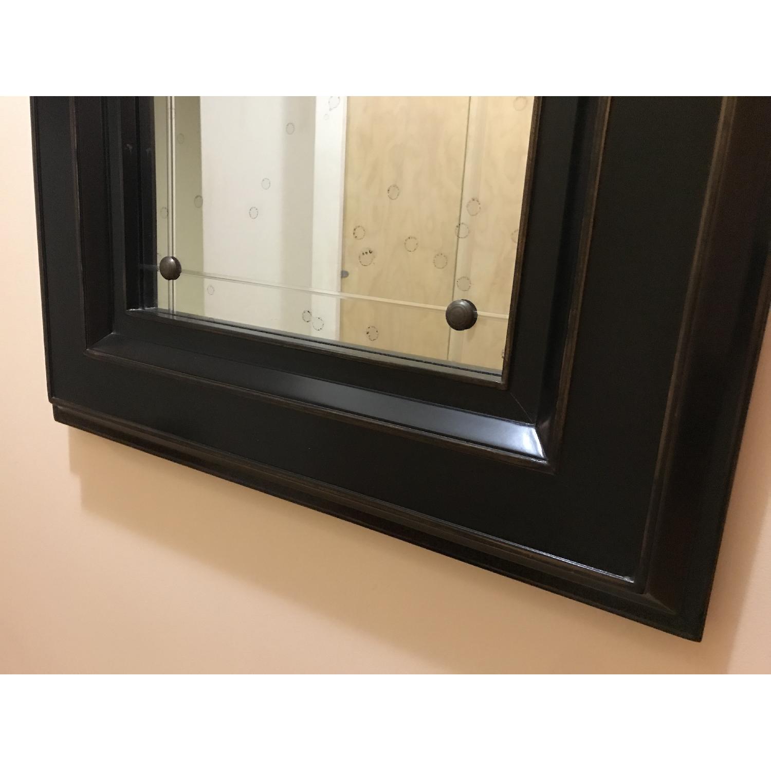 black wood frame mirror