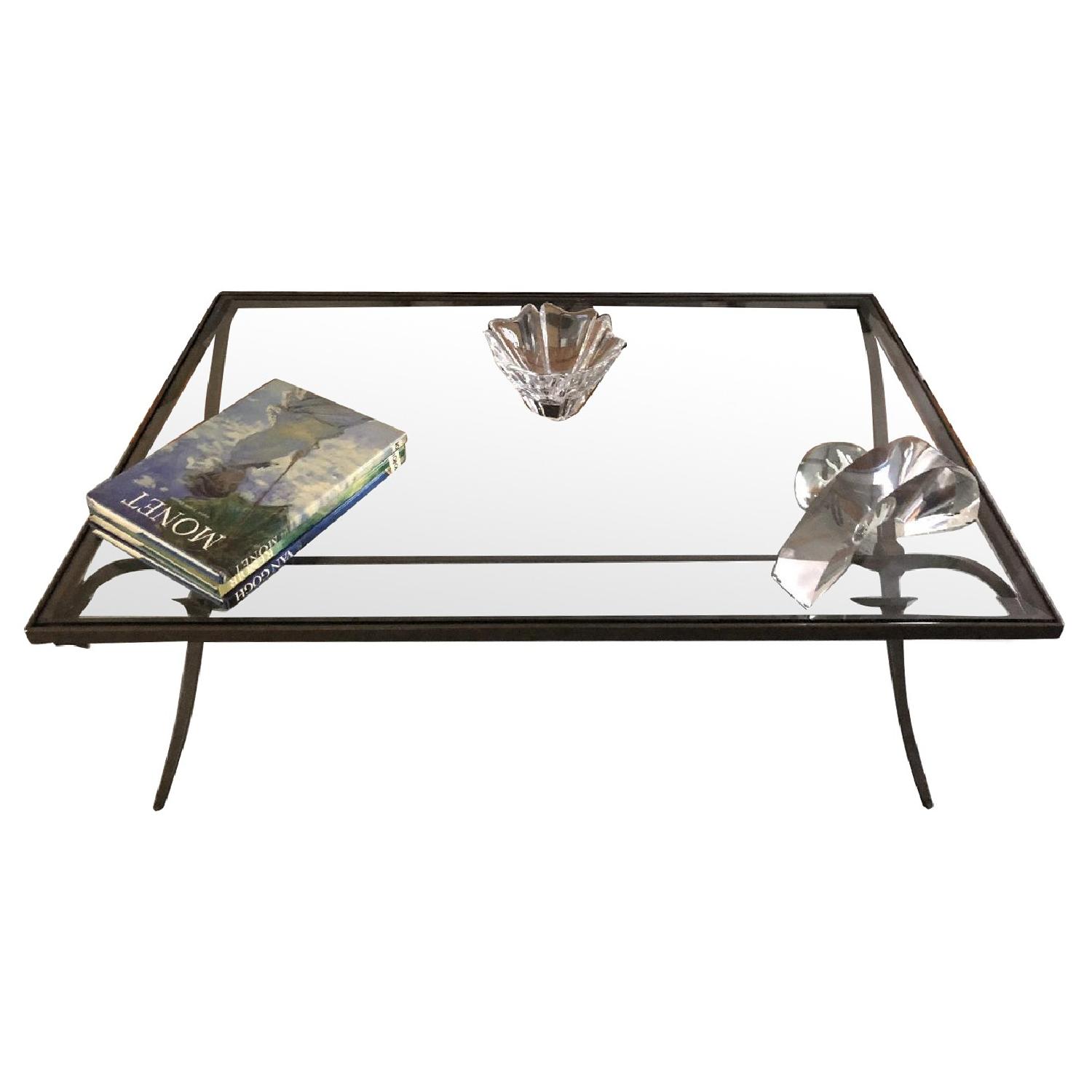 Baker Furniture Glass & Metal Coffee Table - image-0