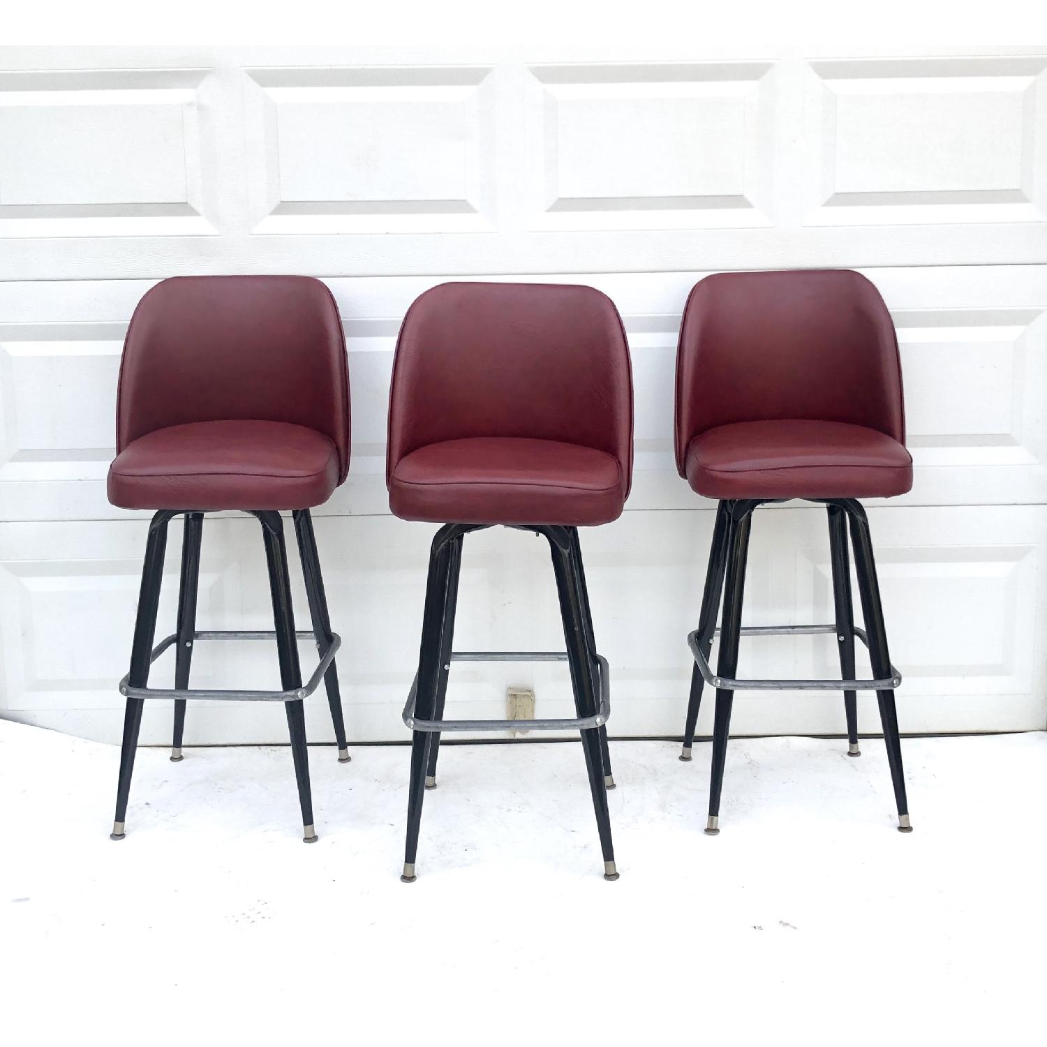 Vintage Mid-Century Modern Bar Stools - image-1